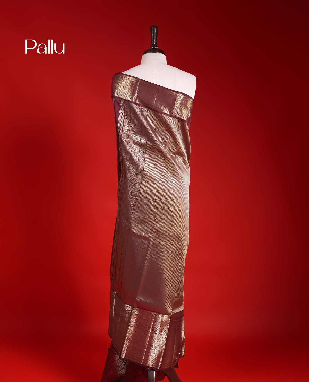 Dark Chocolate Colour Samudrika Silk saree.