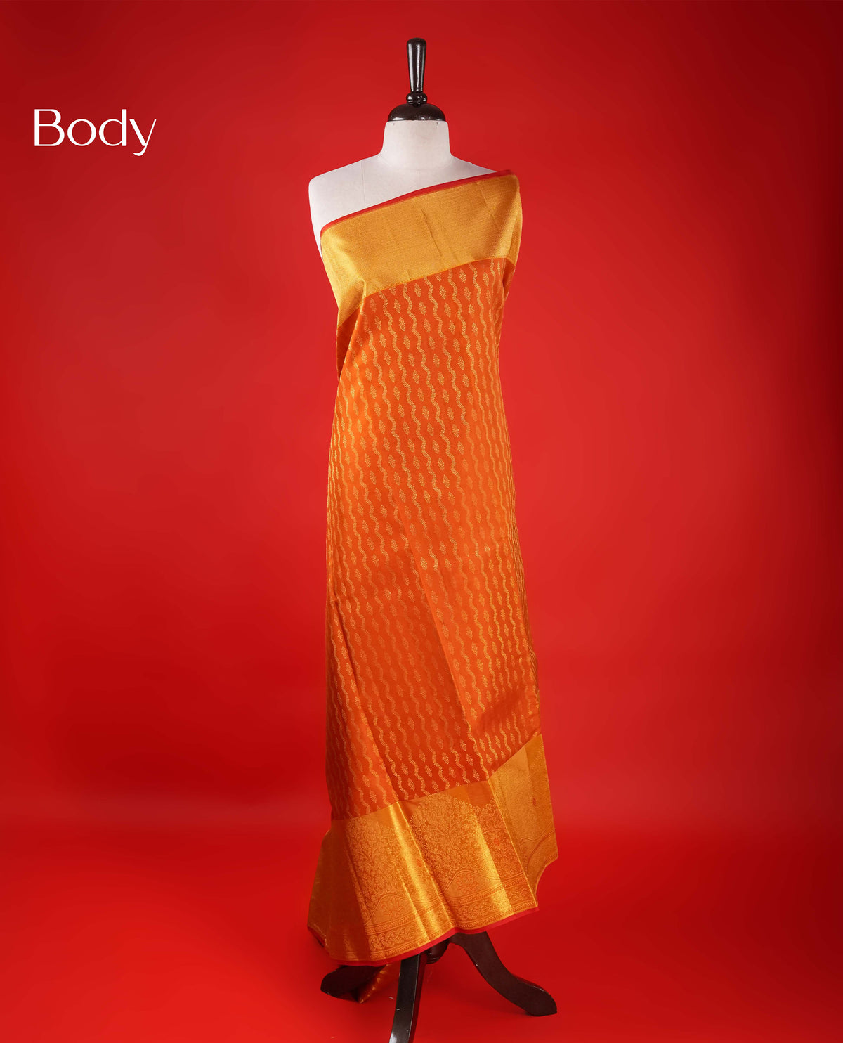 Orange Colour Samudrika Silk saree.
