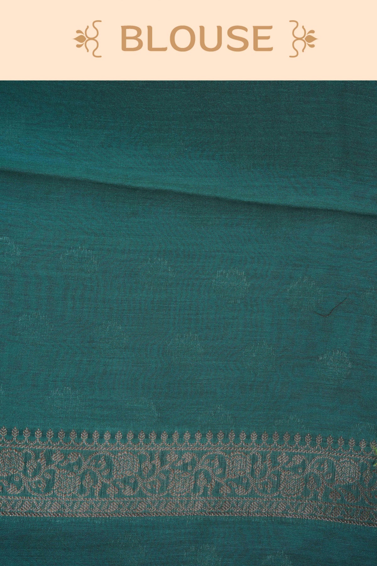 Pine green colour Banarasi Chanderi silk saree