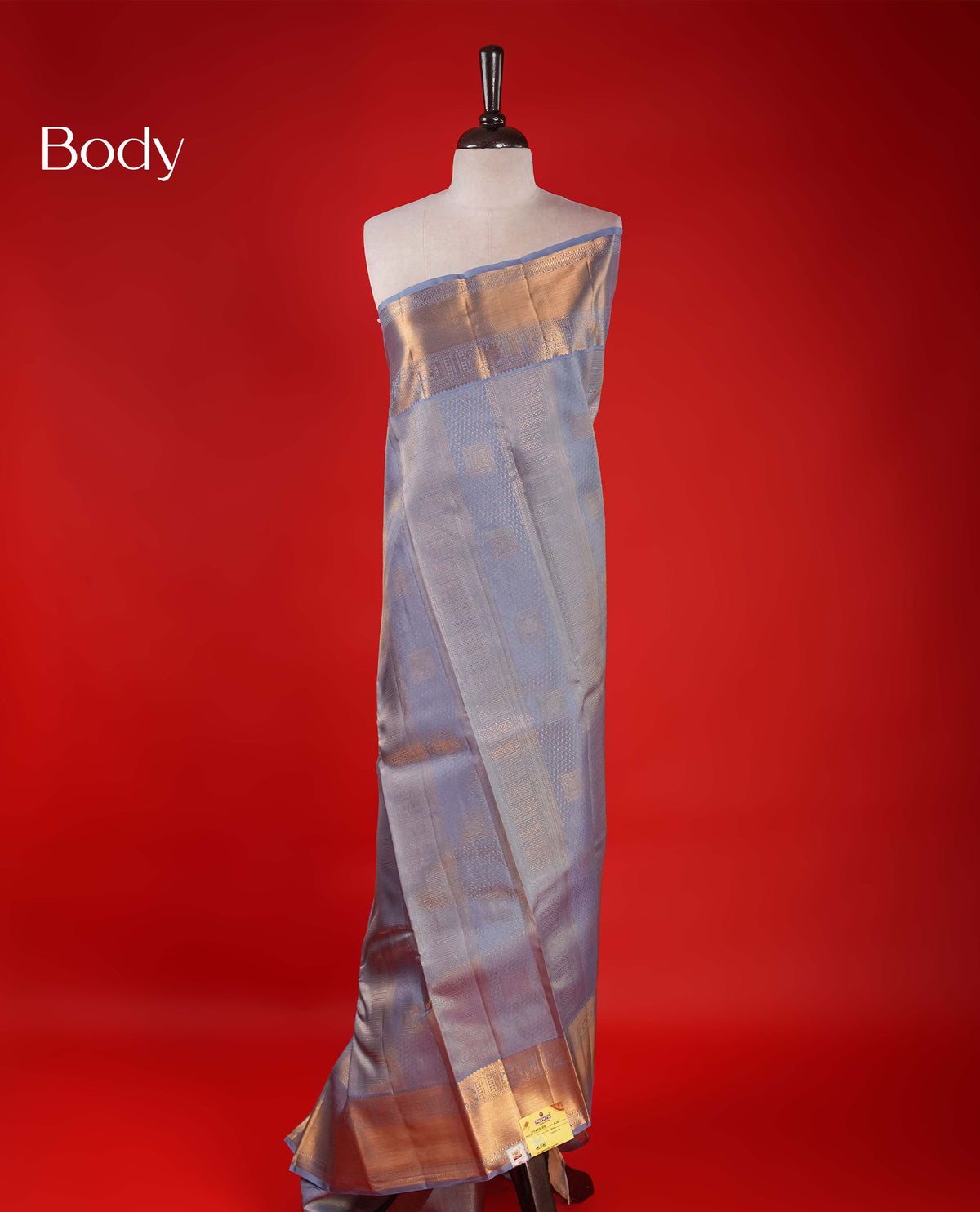 Dusty Blue Colour Samudrika Silk saree.