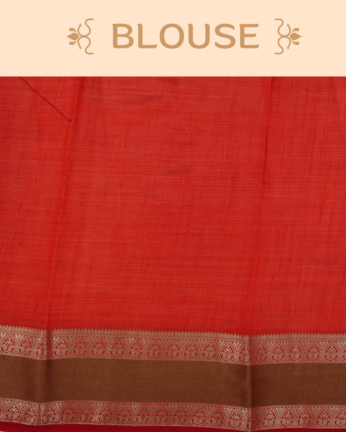 Cream colour Tussar silk saree Featuring Plain body, complemented by Contrast red colour double border with zari detailing, paired with matching blouse piece.