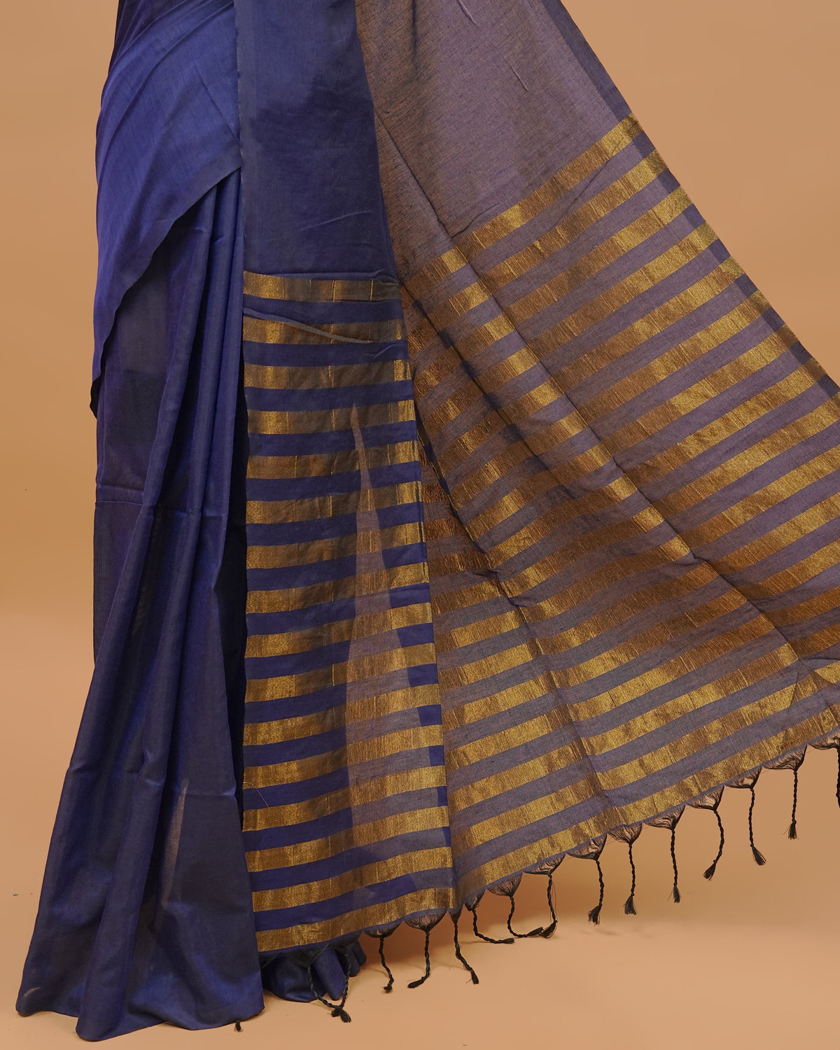 Dark Blue Colour Mul Cotton Saree