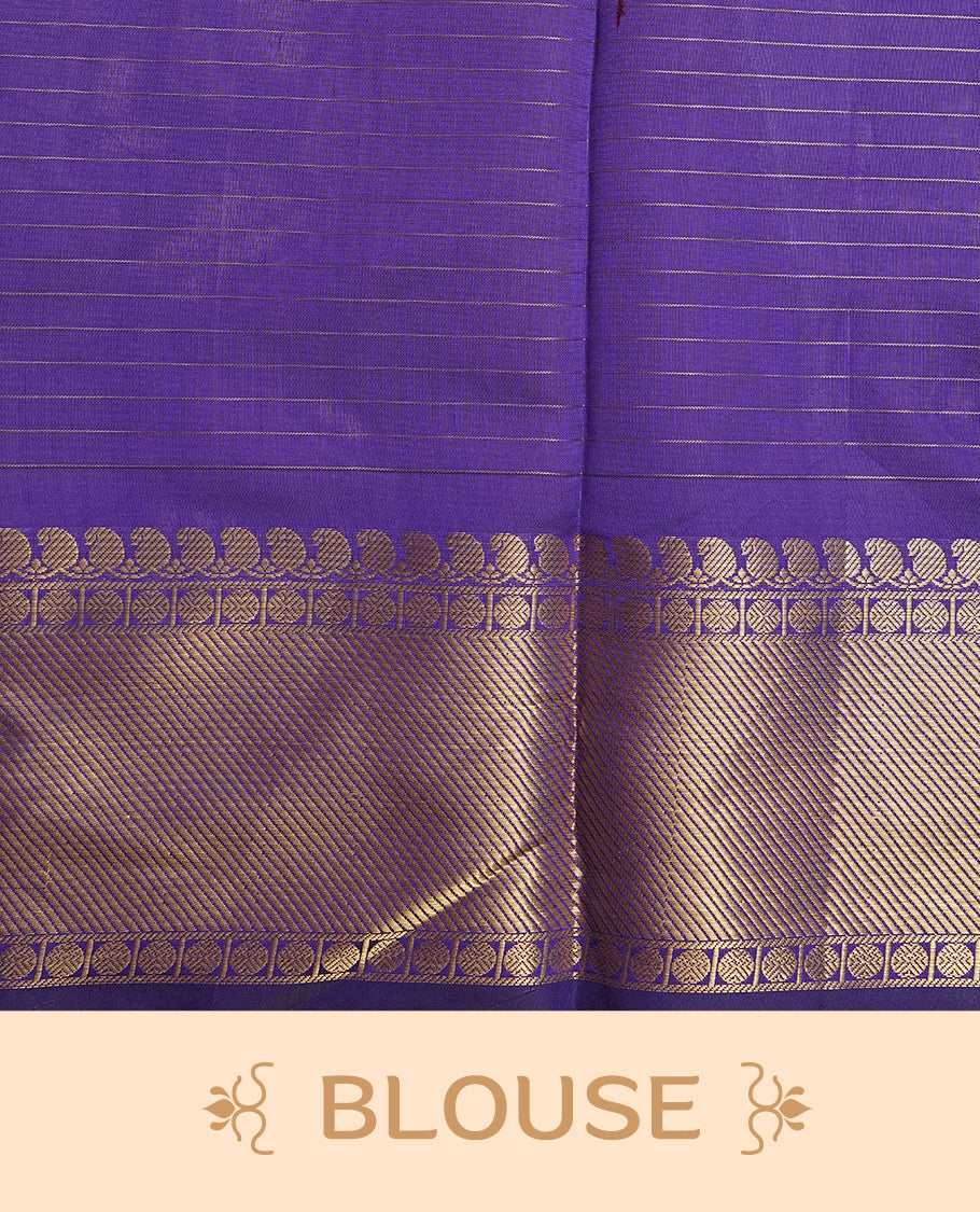 Royal purple colour semi silk saree