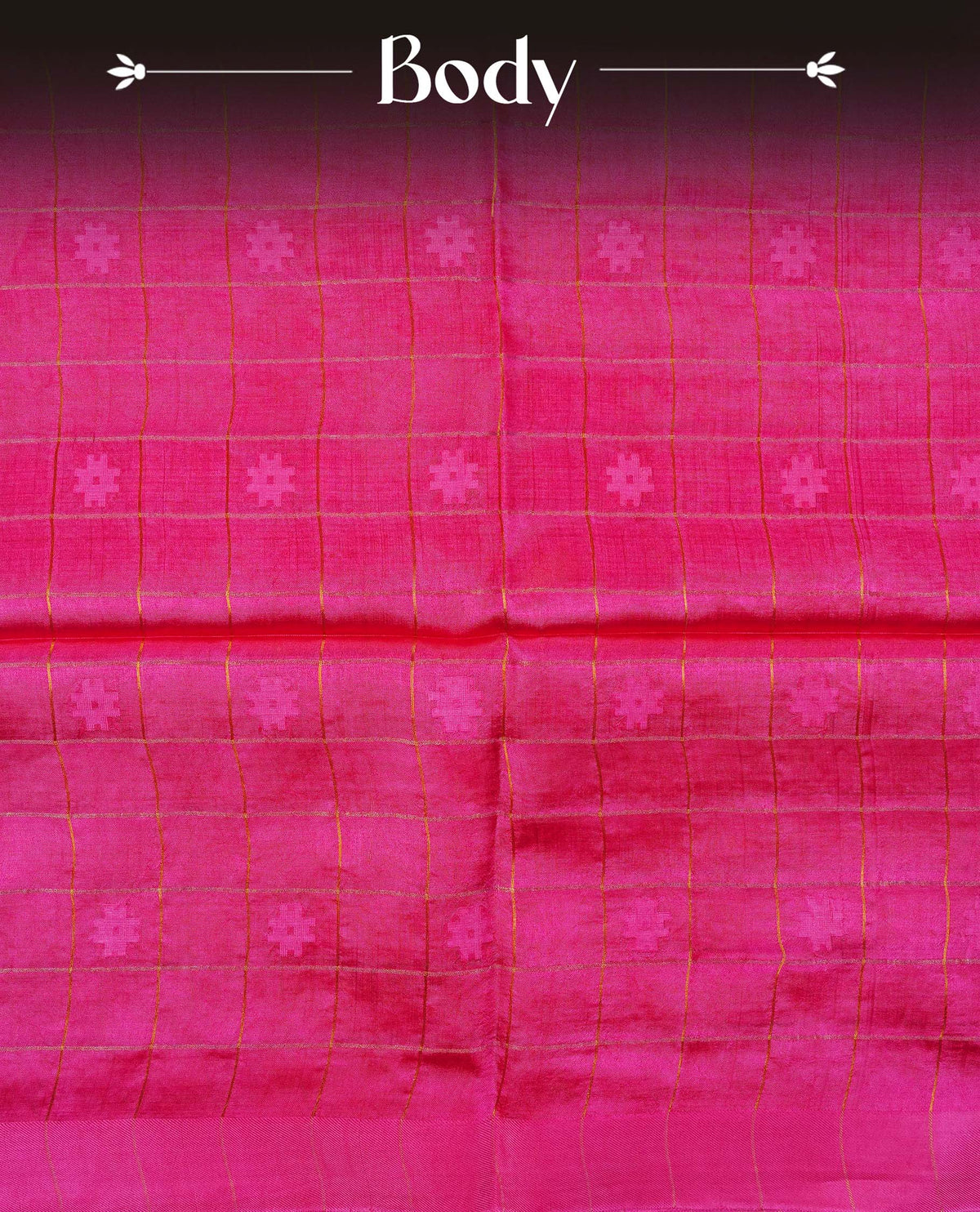 Magenta colour fiber silk saree