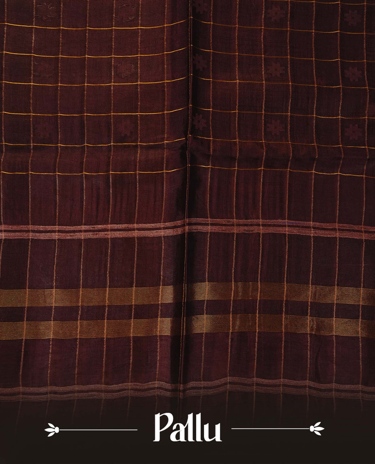 Brown colour fiber silk saree
