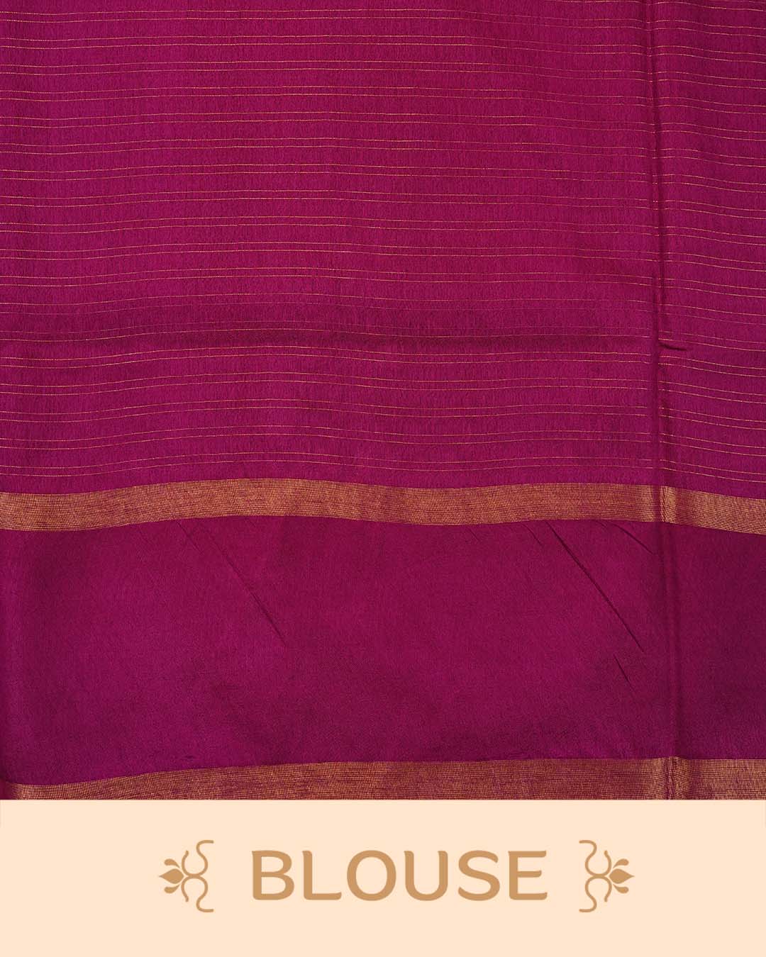 Deep magenta colour Tusser Silk saree