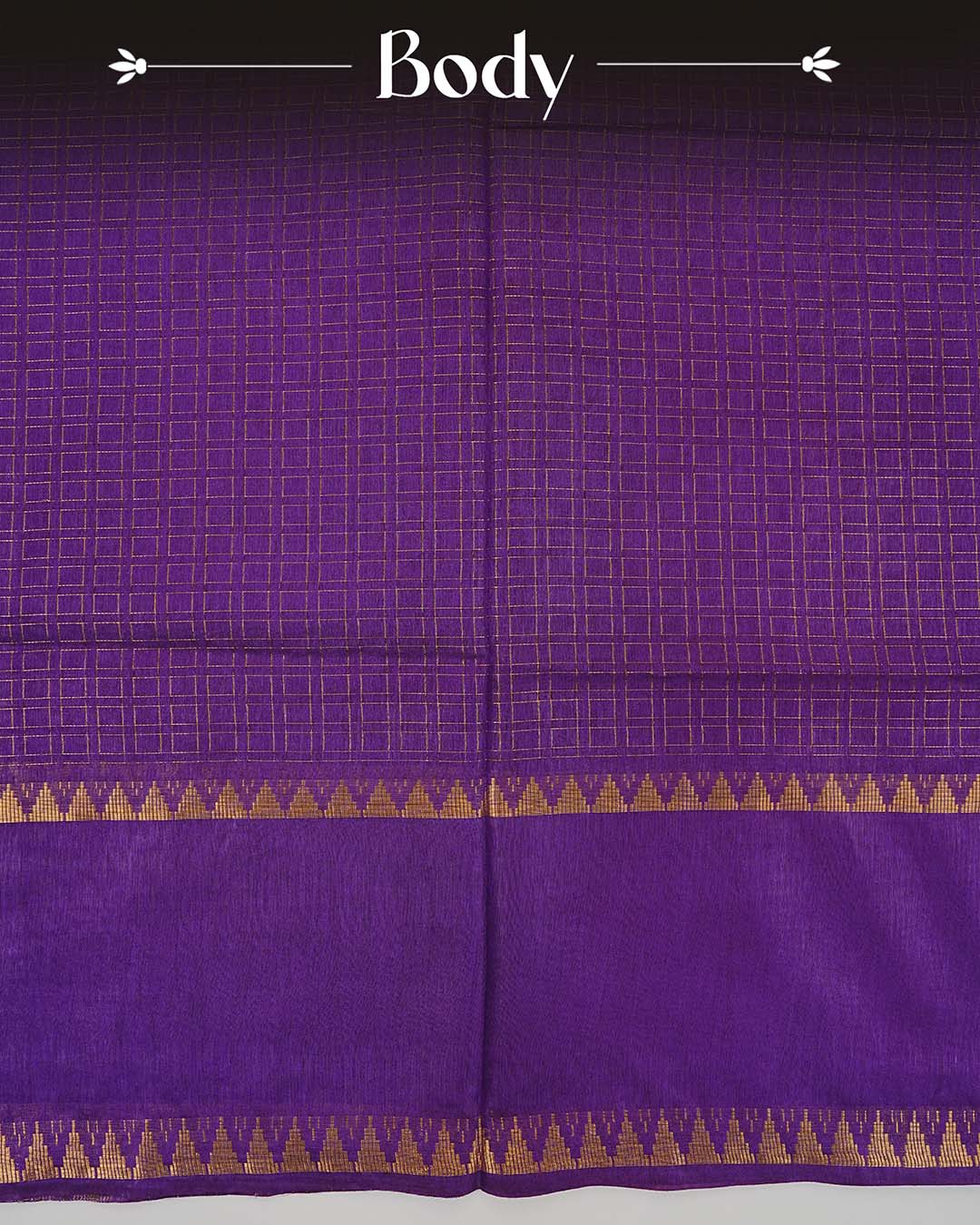 Violet colour Tusser Silk saree