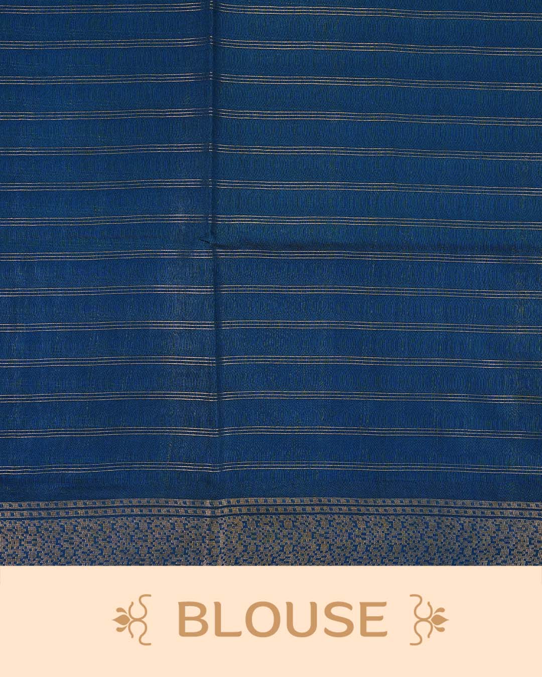 Deep royal Blue colour Tusser Silk saree