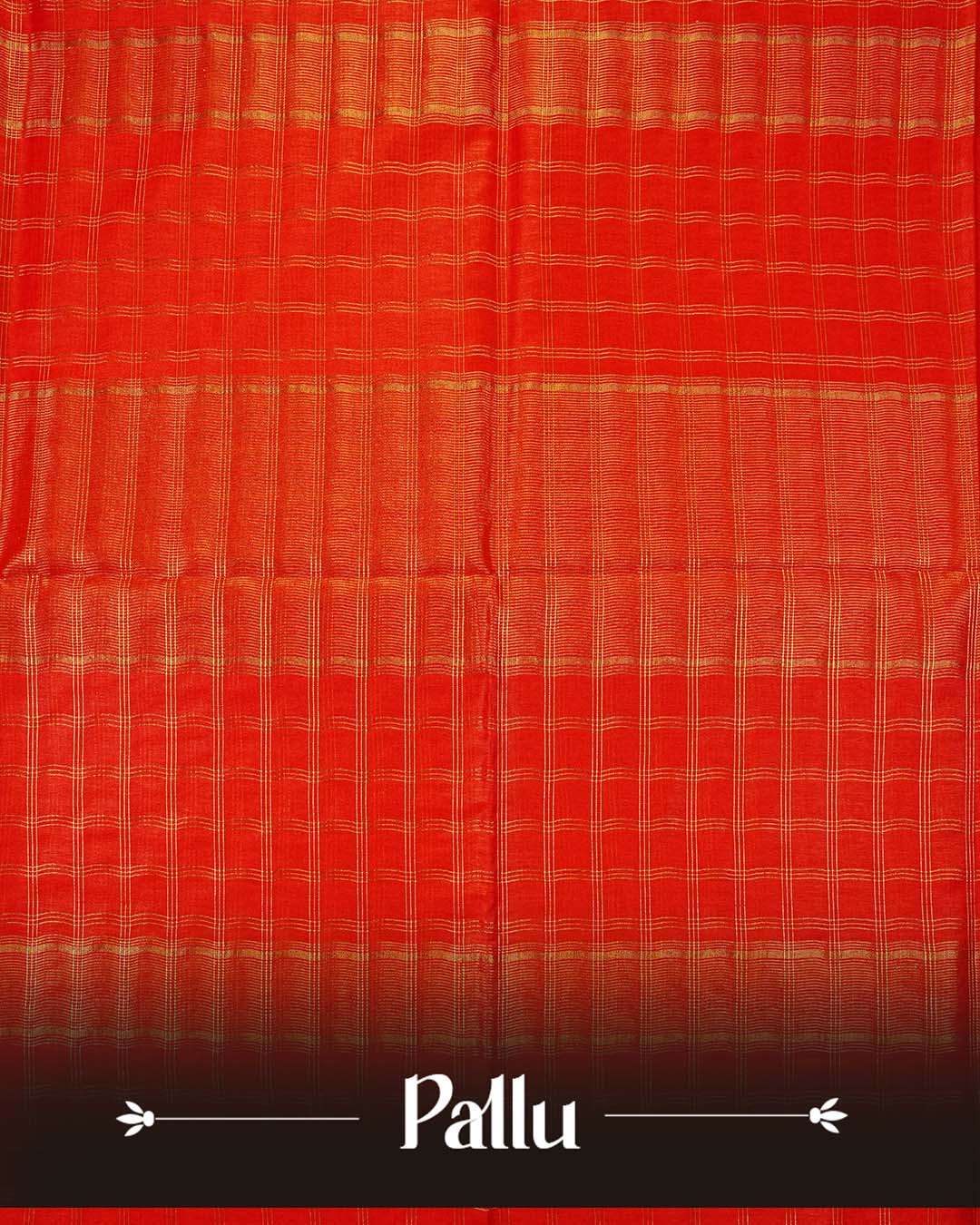 Red colour Tusser Silk saree