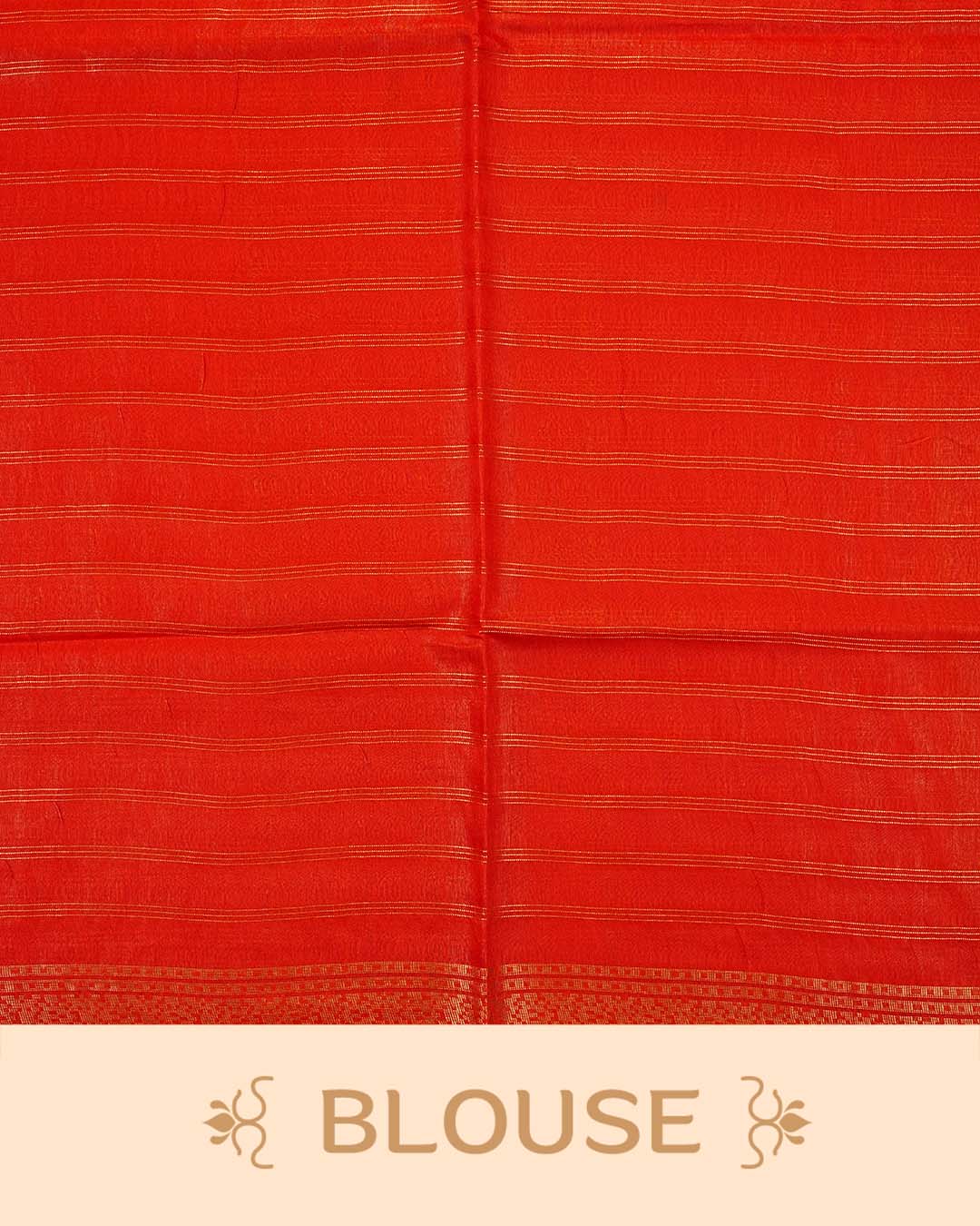 Red colour Tusser Silk saree