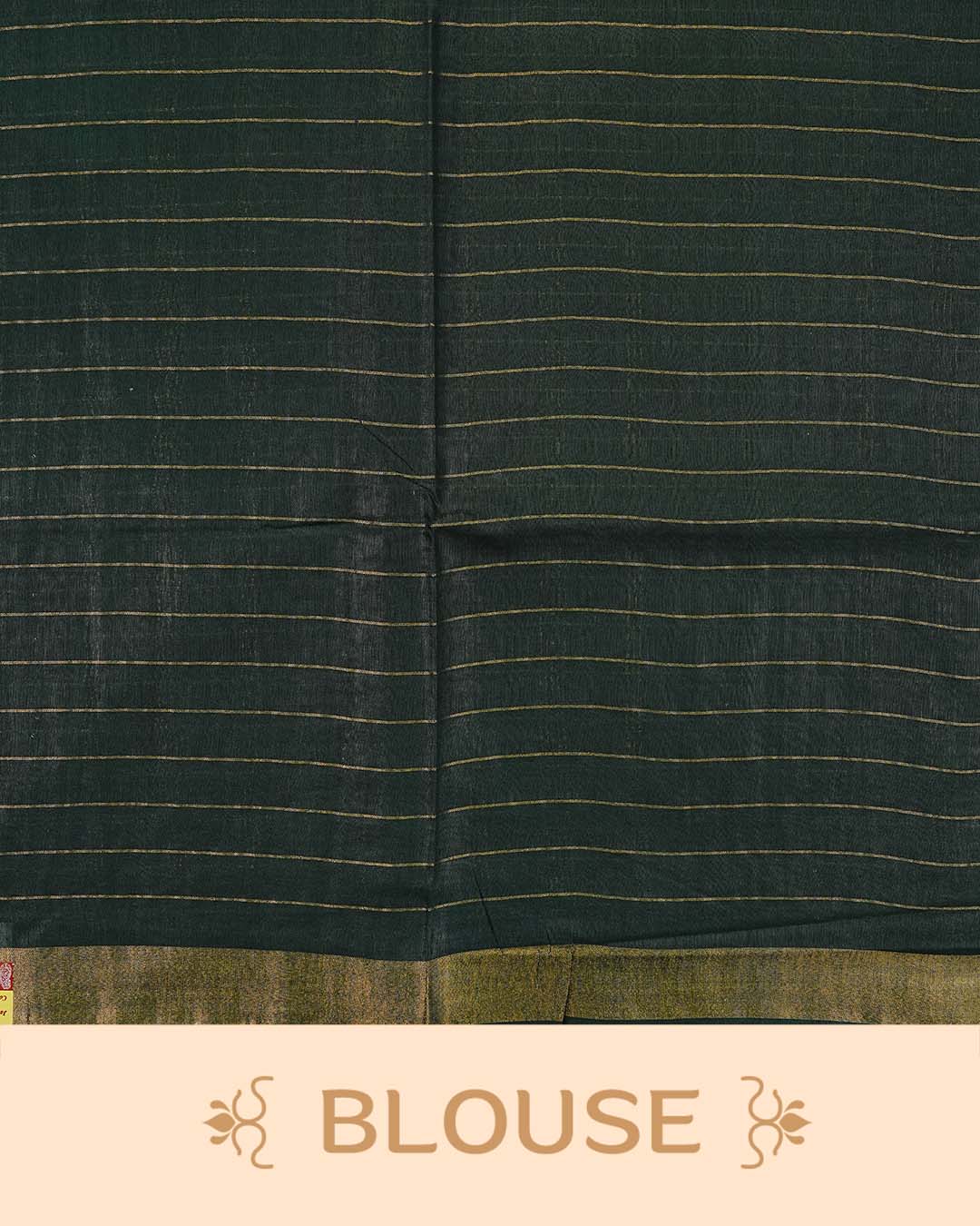 Dark Green colour Tusser Silk saree