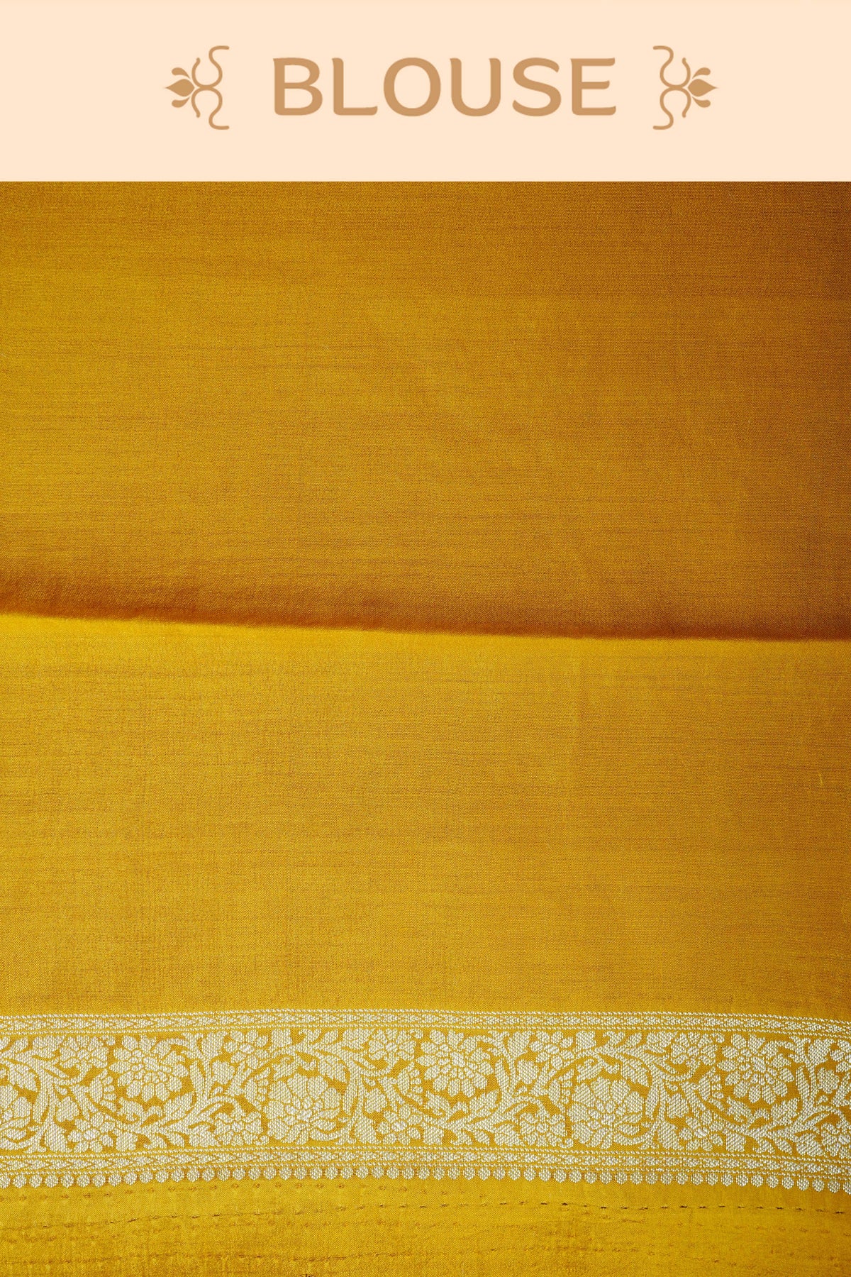 Yellow beige colour Banarasi soft silk saree