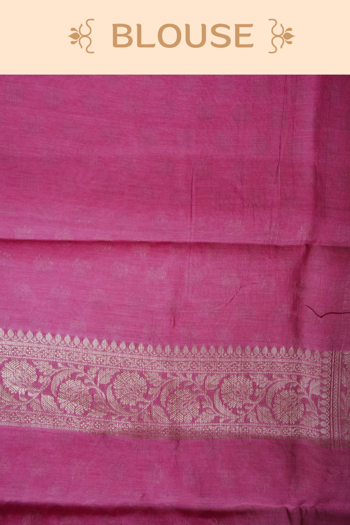 Camelia rose colour Banarasi Chanderi silk saree