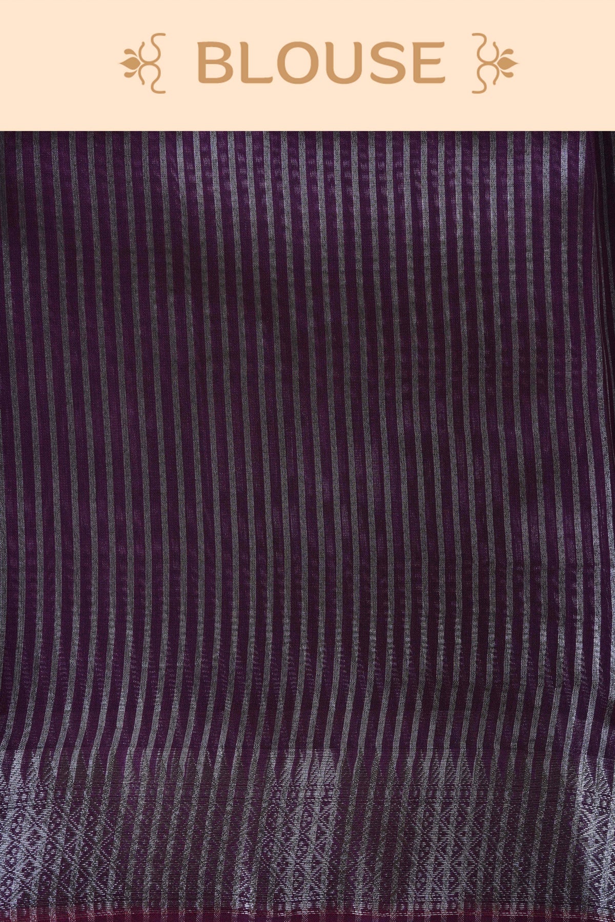 Burnt Burgundy colour Banarasi Chanderi silk saree