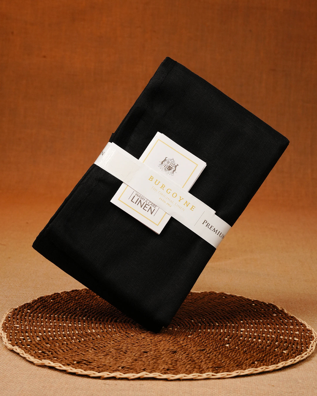 Black colour Pure linen Double dhoti featuring Self colour border.