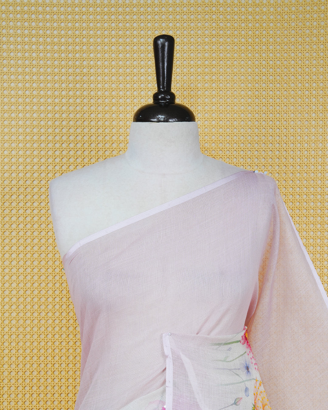 Light Purple colour linen tissue saree.
