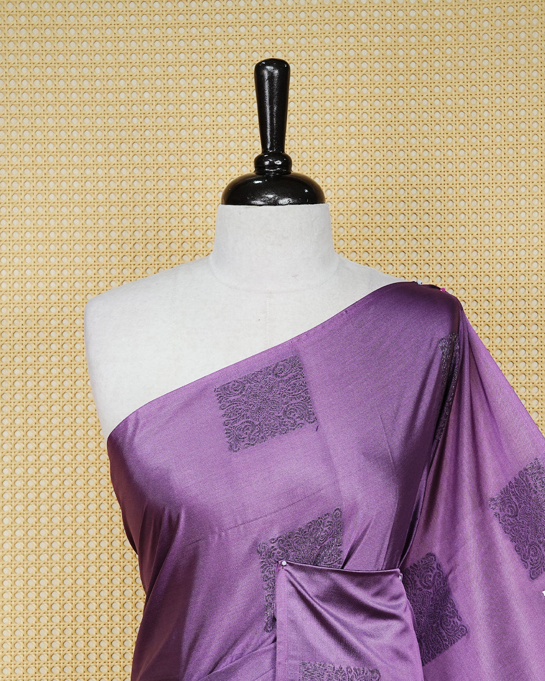 Lavender colour soft silk saree