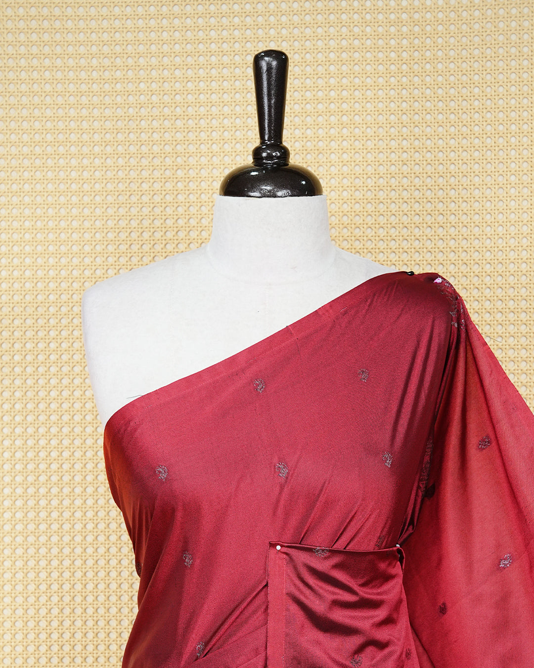 Maroon colour soft silk saree