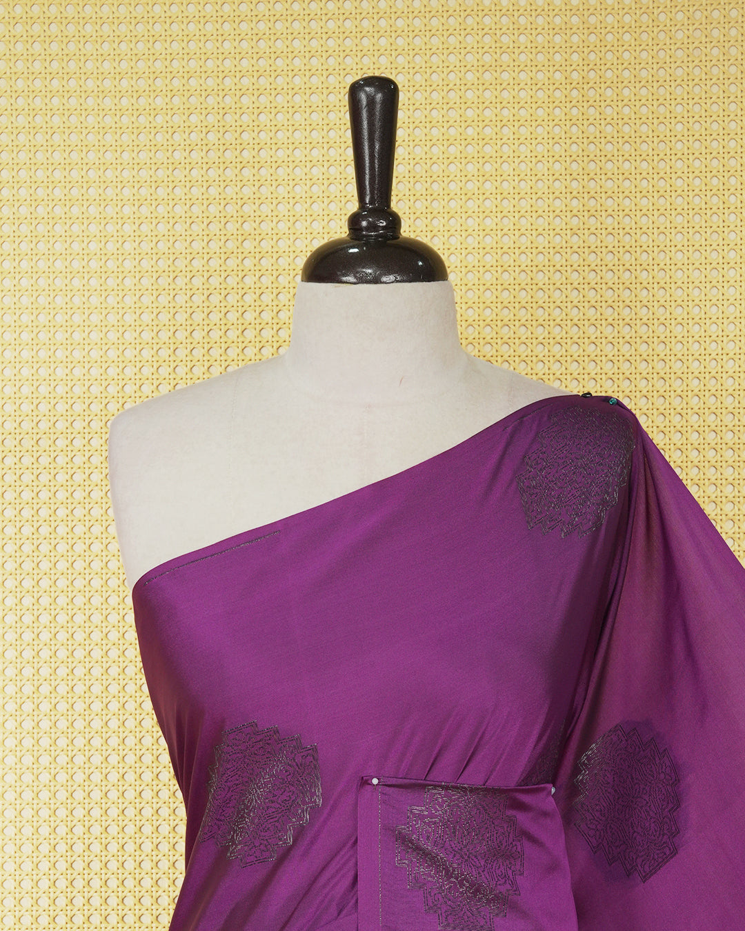 Purple colour soft silk saree