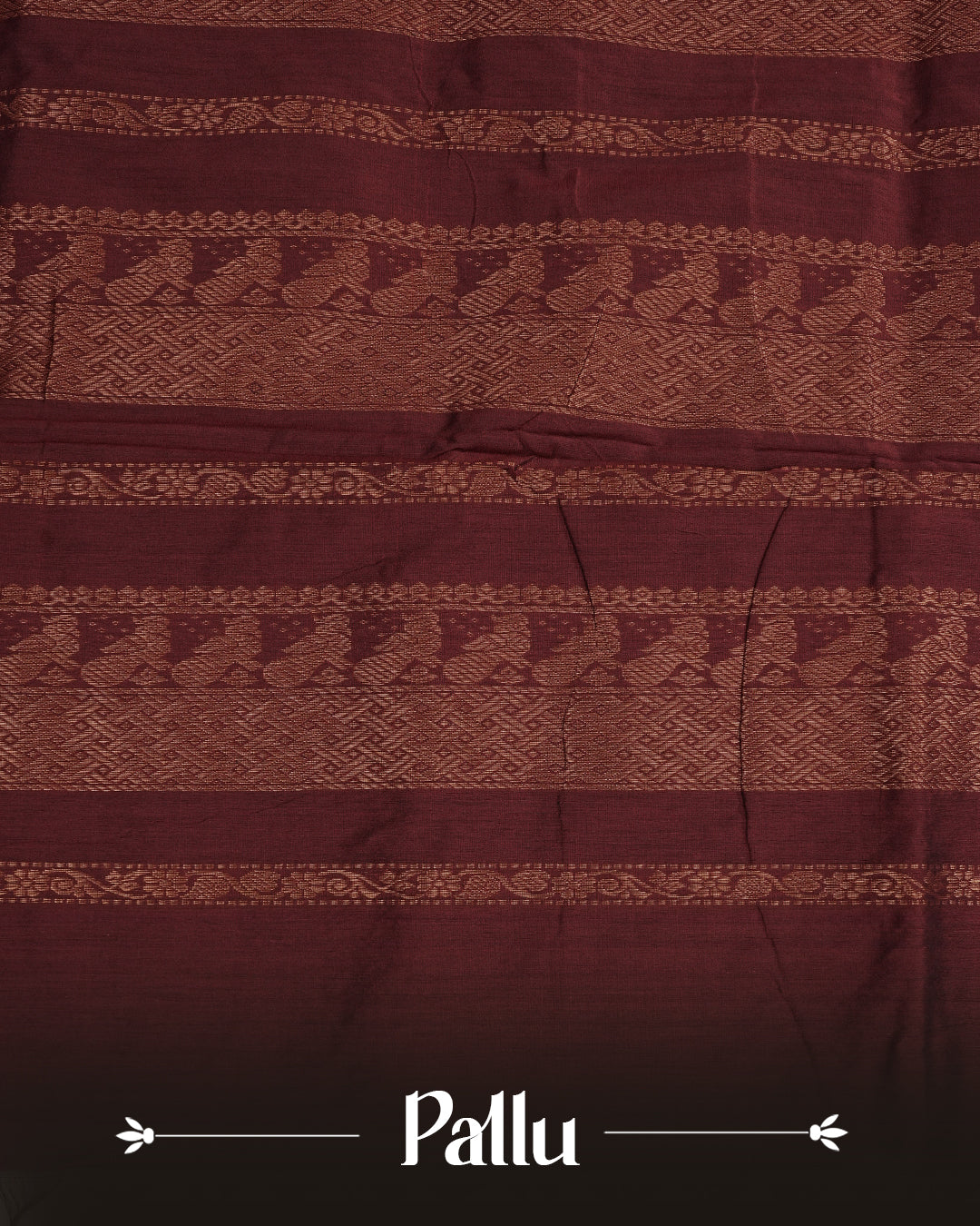 Light Green colour kalyani cotton saree featuring gold zari check pattern on body, complemented by Maroon colour with Antique zari border, paired with matching blouse piece