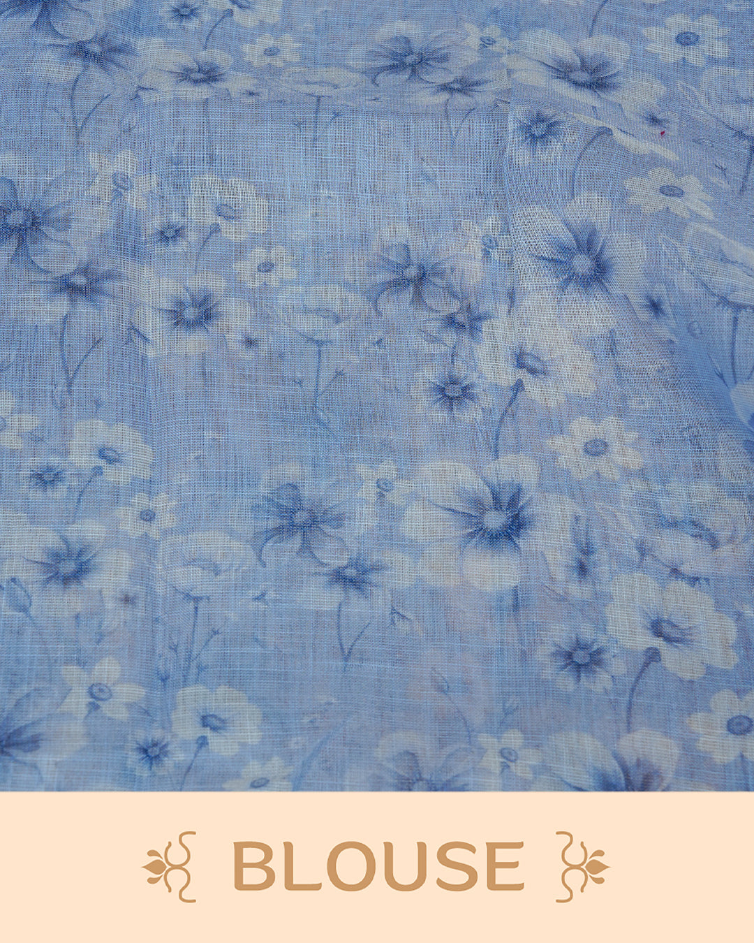 Light Blue colour linen tissue saree.