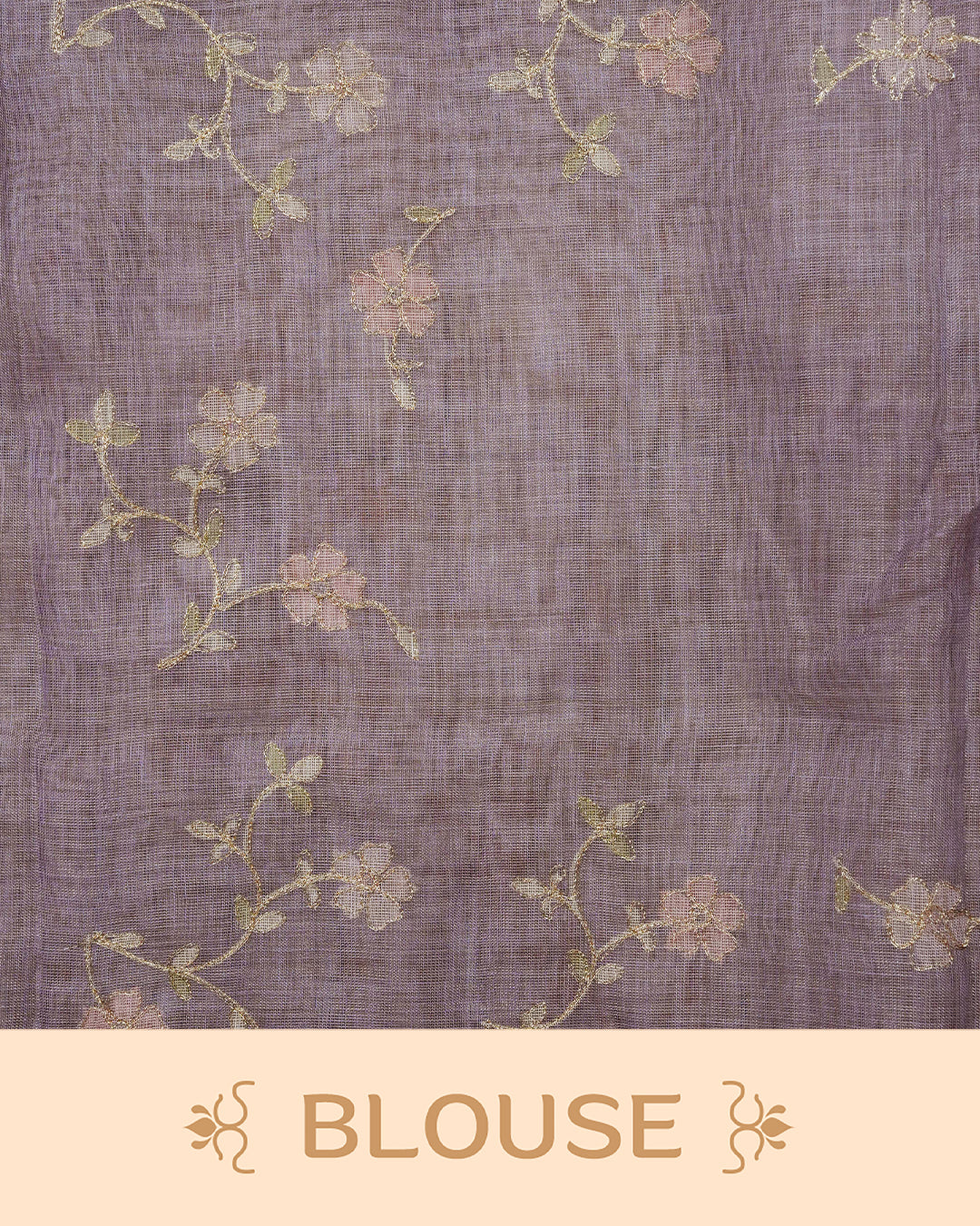 Lavender colour linen tissue BKU inspired saree