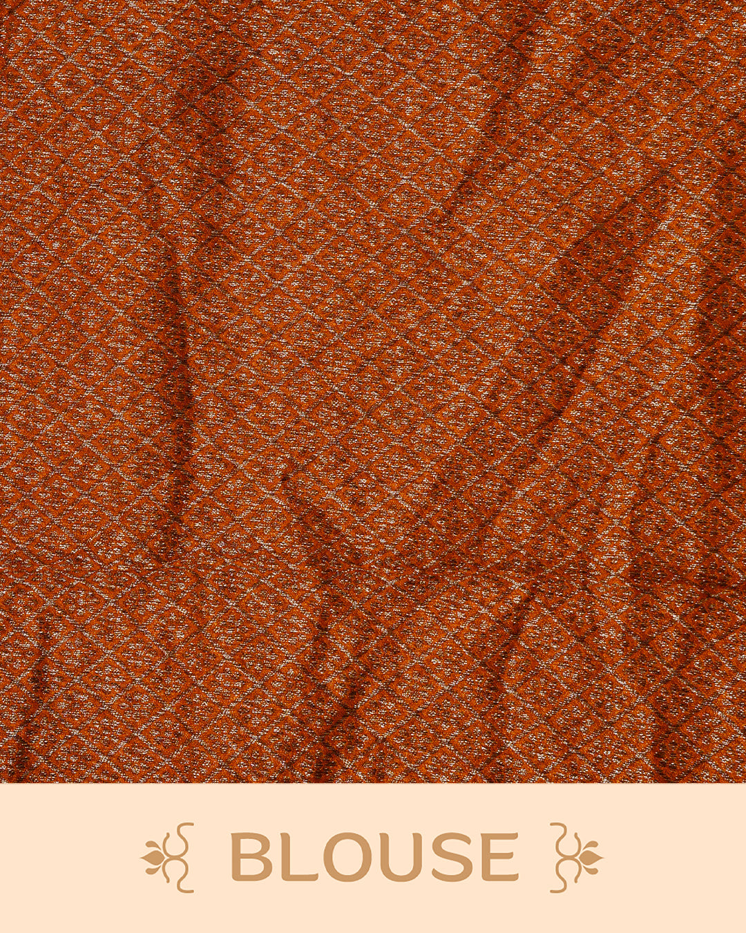 Deep Orange Colour banaras bandhani saree