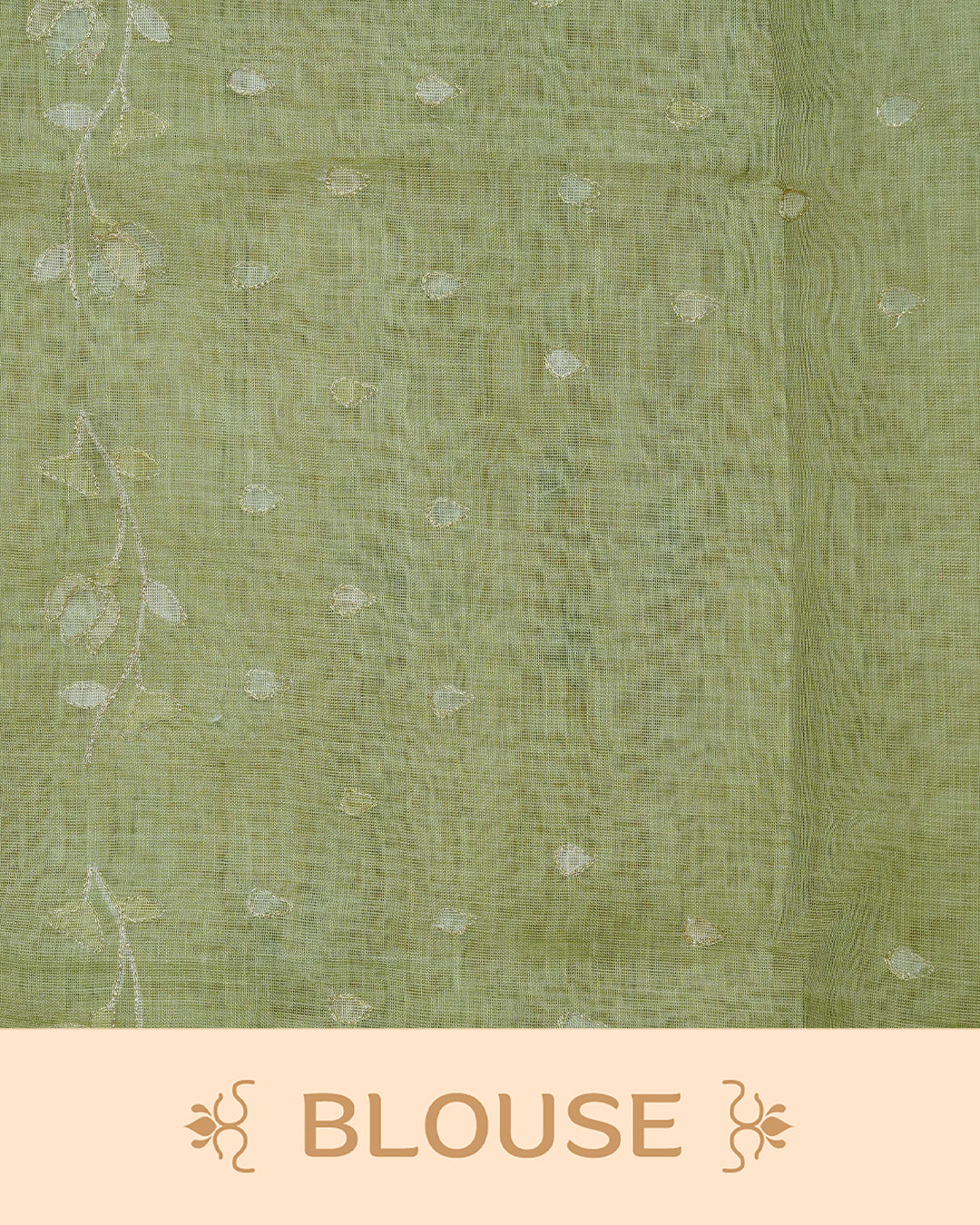 Pastel green colour linen tissue BKU inspired saree