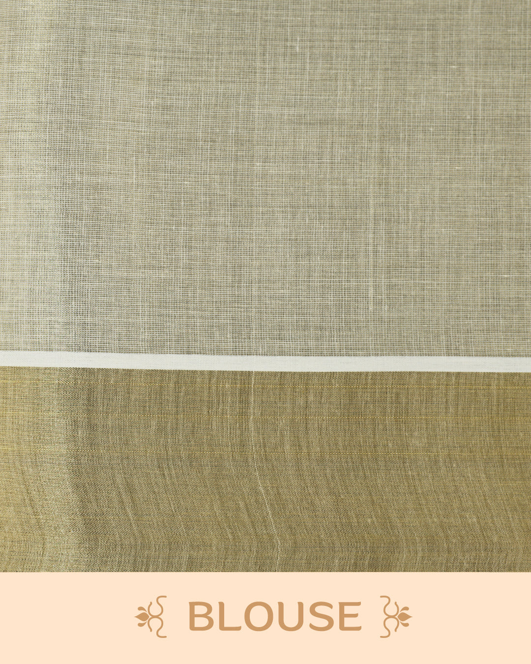 Cream colour Tissue Kerala saree Featuring An Elegant body, complemented by a classic gold zari with Indian Art form print on border, matching blouse piece.