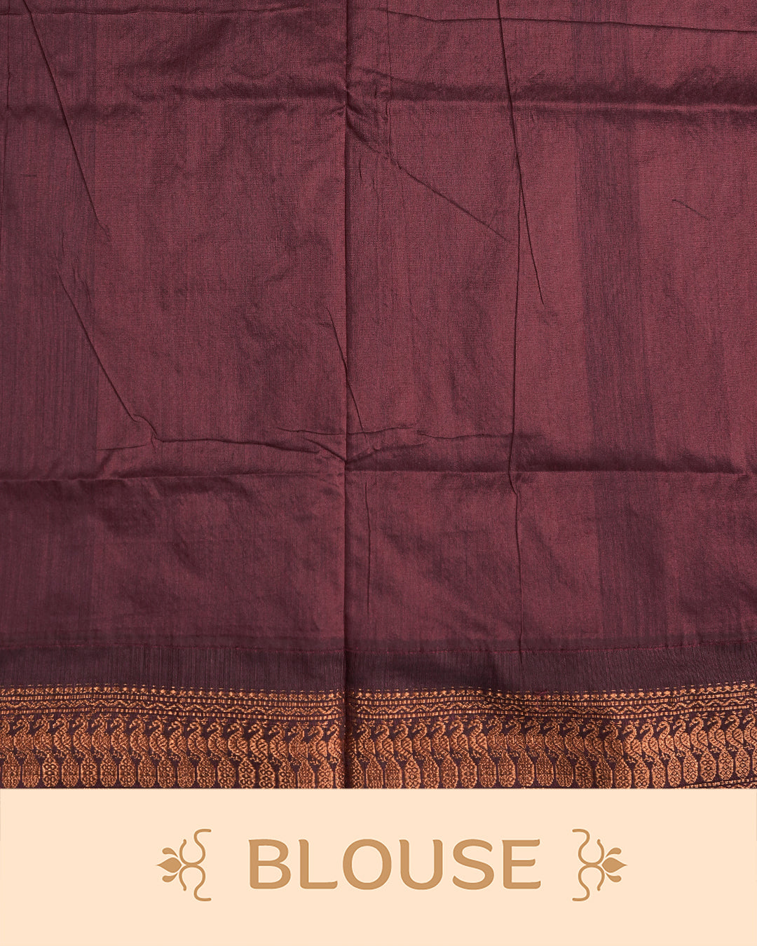 Dark Blue Colour Kalyani cotton saree featuring elegant antique zari peacock butta motifs on the body, complemented by a Maroon contrast pallu with a rich antique zari border, paired with a matching blouse piece