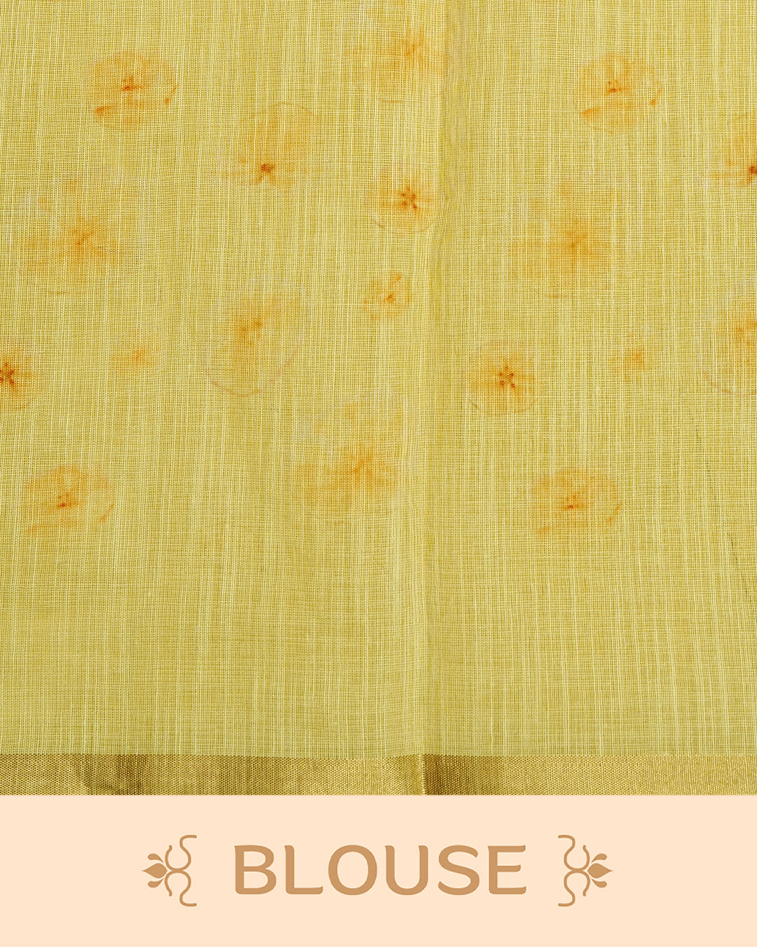 Butter Yellow Colour Semi Linen Saree