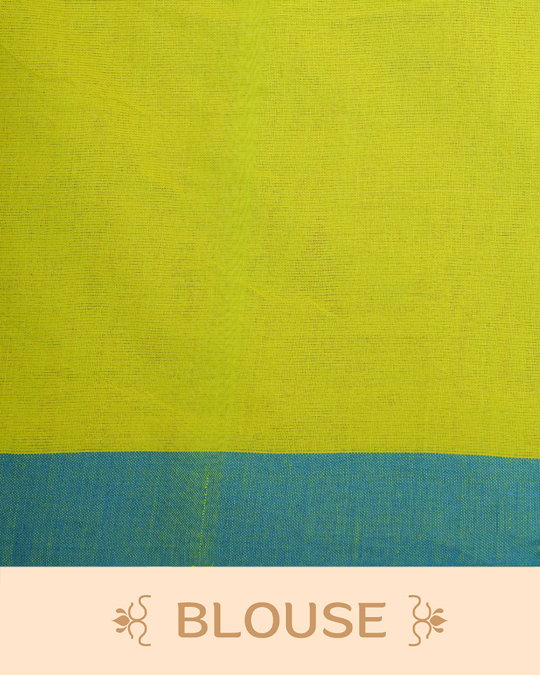 Fluorescence yellow colour Mul cotton saree featuring Gold Sequins, complemented by Contrast Aqua simple Border & tassels.