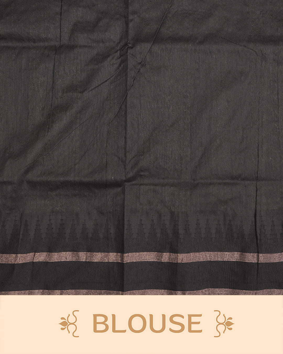 Pink Colour Kalyani cotton saree featuring elegant antique zari peacock butta motifs on the body, complemented by a Black contrast pallu with a rich antique zari border, paired with a matching blouse piece