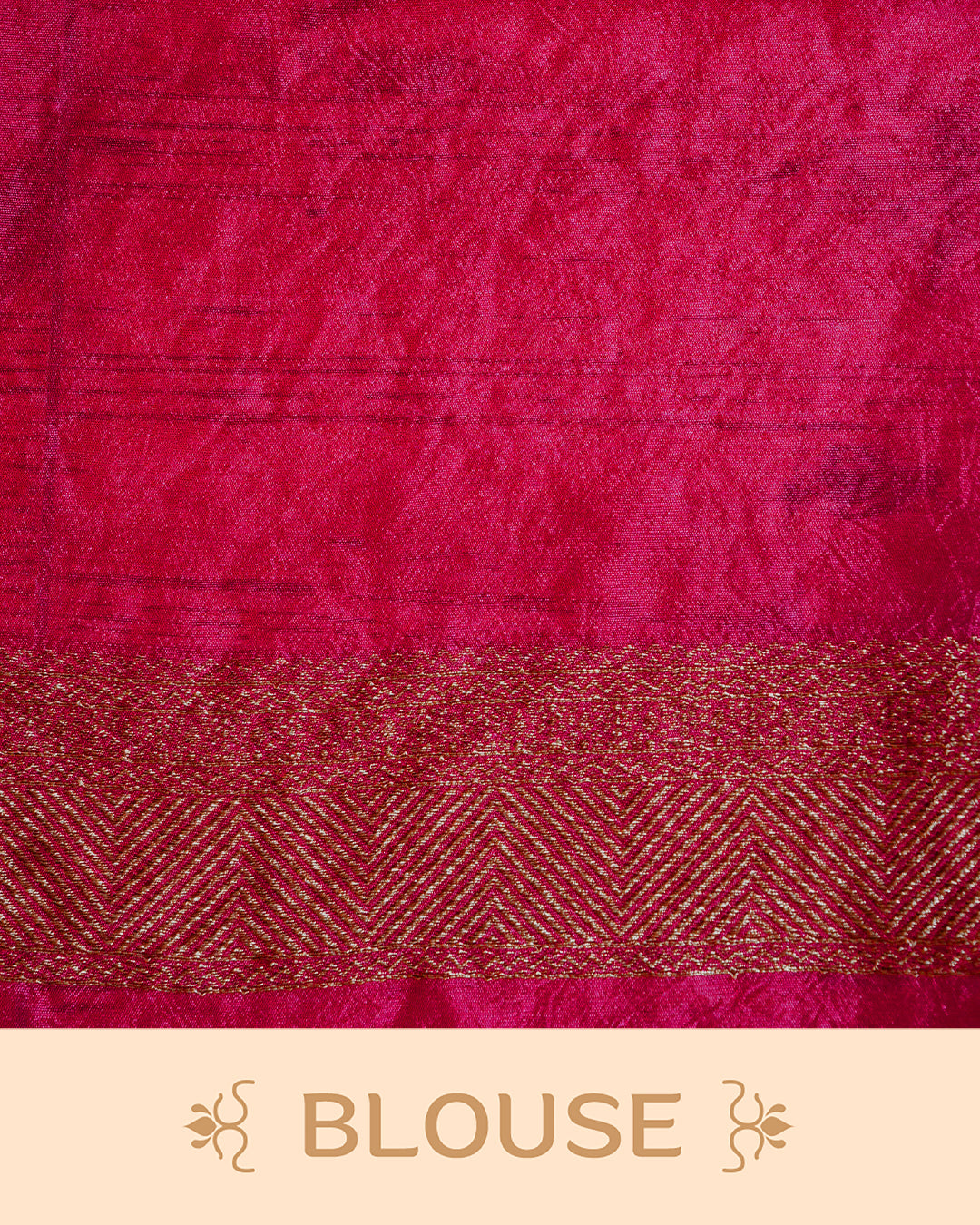 Rani pink Colour banaras bandhani saree