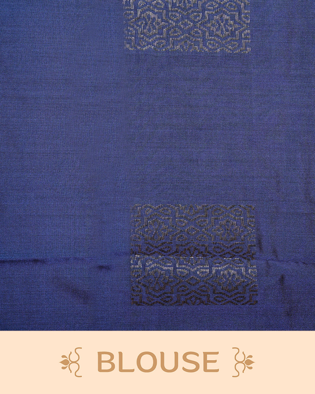 Navy blue colour soft silk saree