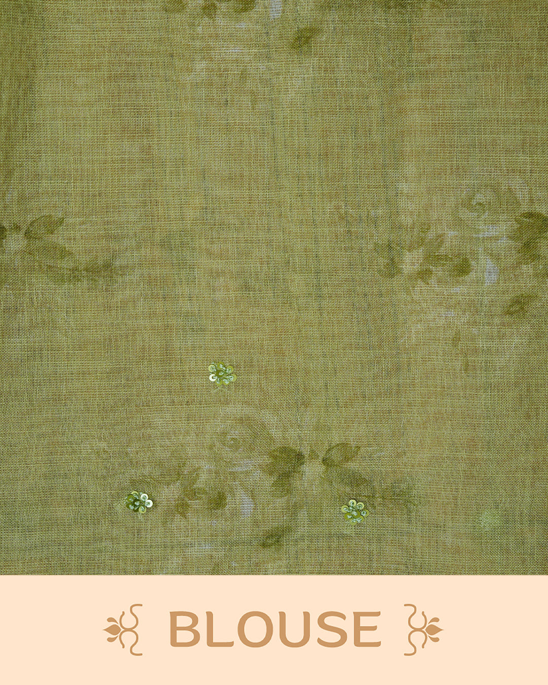 Light Green colour linen tissue saree.