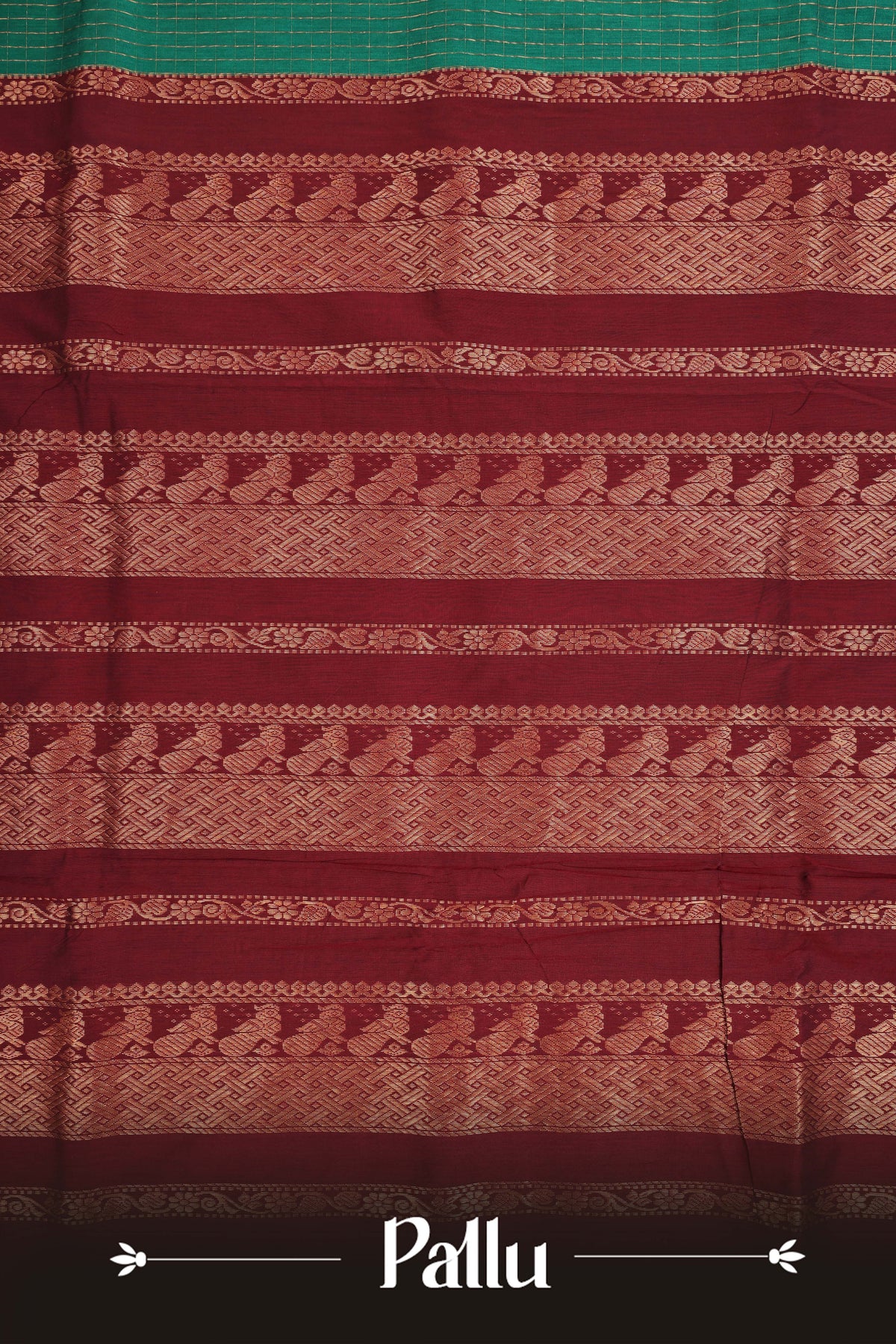 Bottle green colour Kalyani Cotton Saree