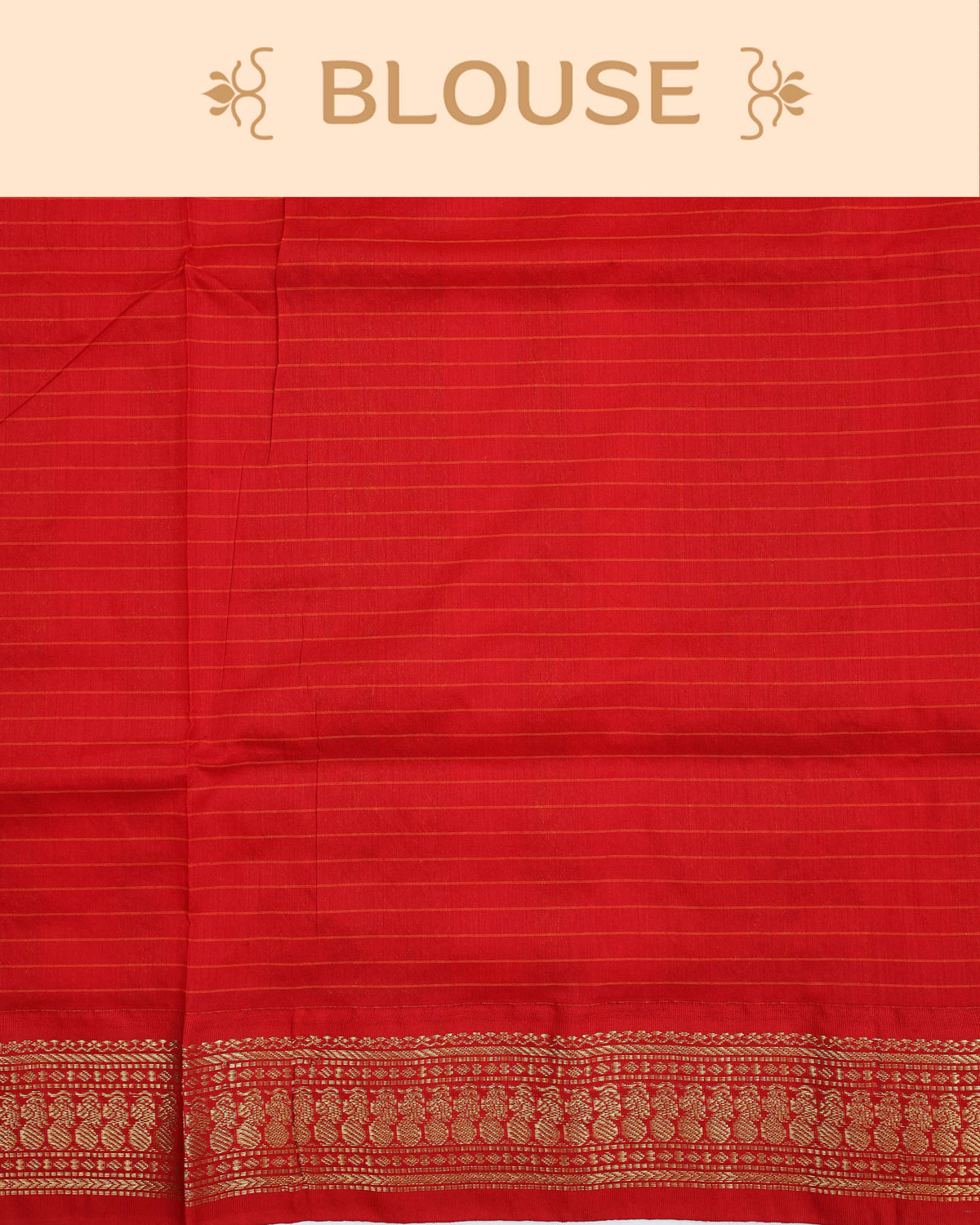 Bright orange colour Kalyani Cotton Saree