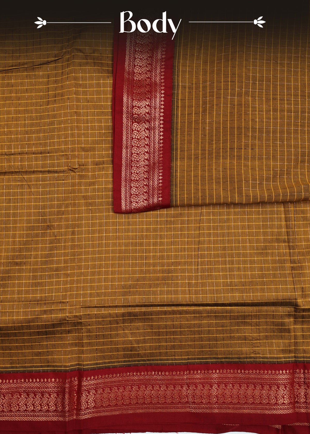 Olive colour Kalyani Cotton Saree