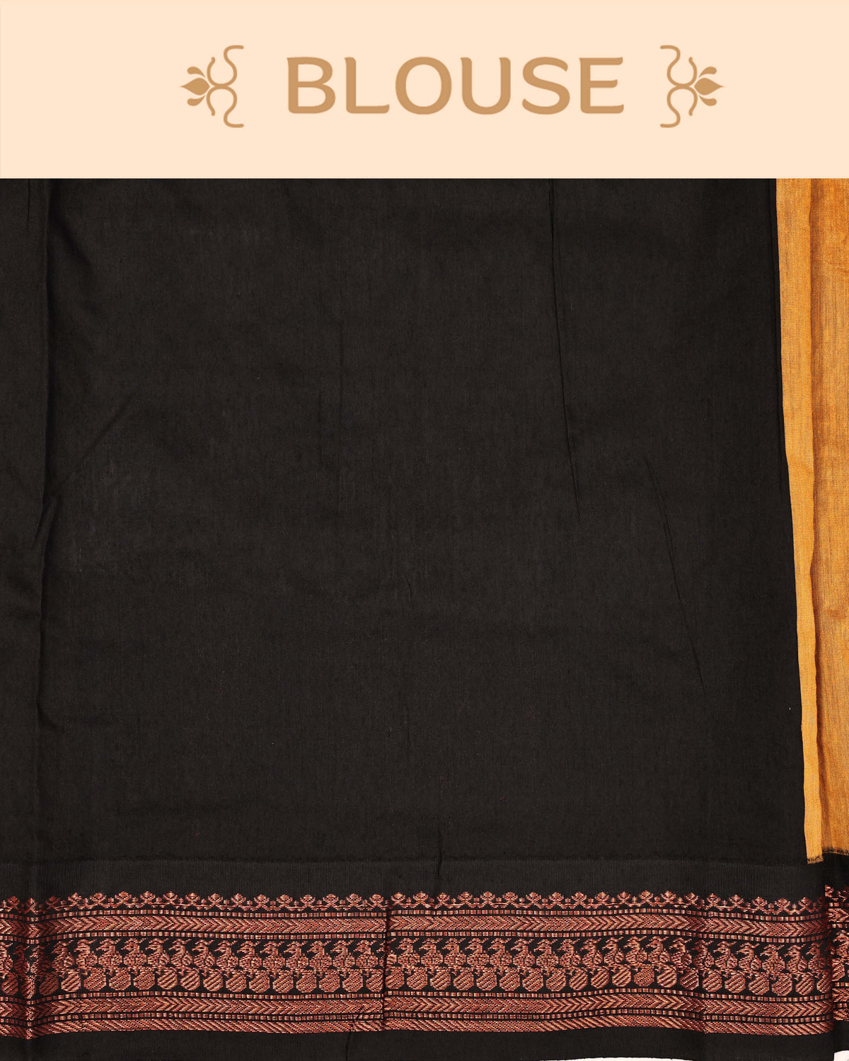 Mustard yellow colour Kalyani Cotton Saree