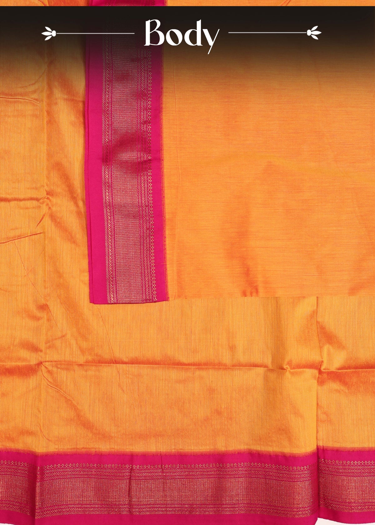 Mustard yellow colour Kalyani Cotton Saree
