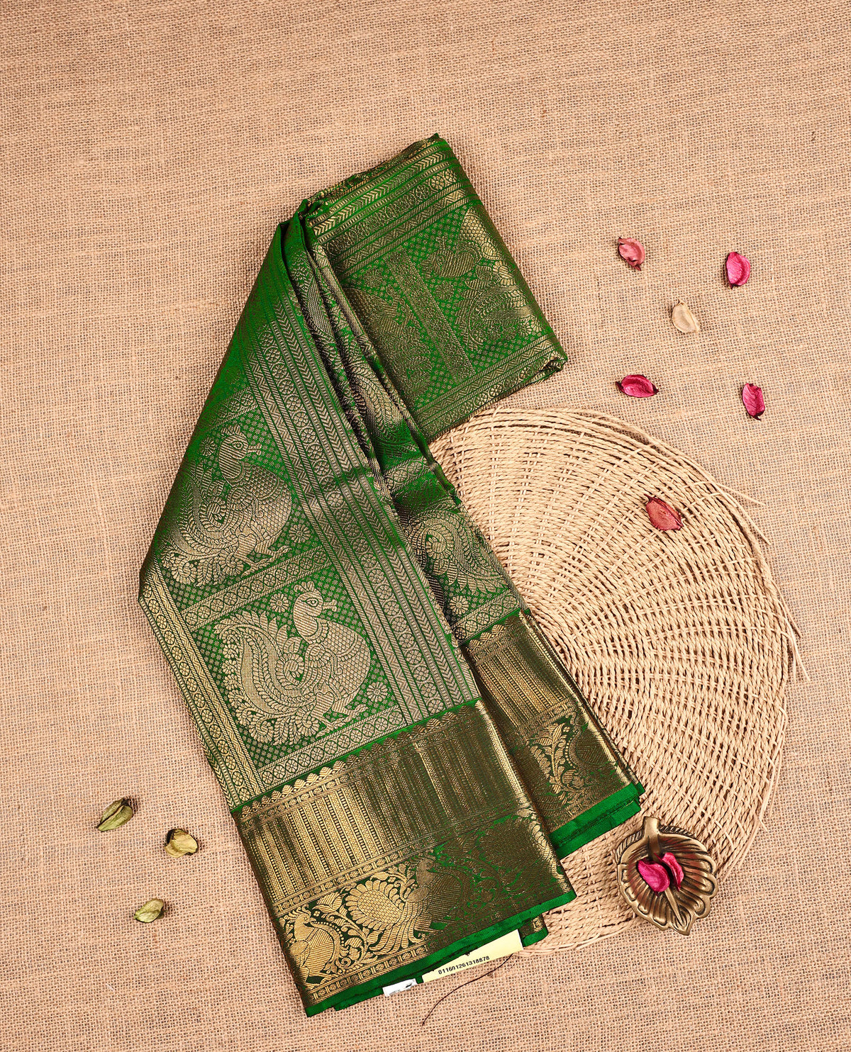 Green Colour Samudrika Silk saree.
