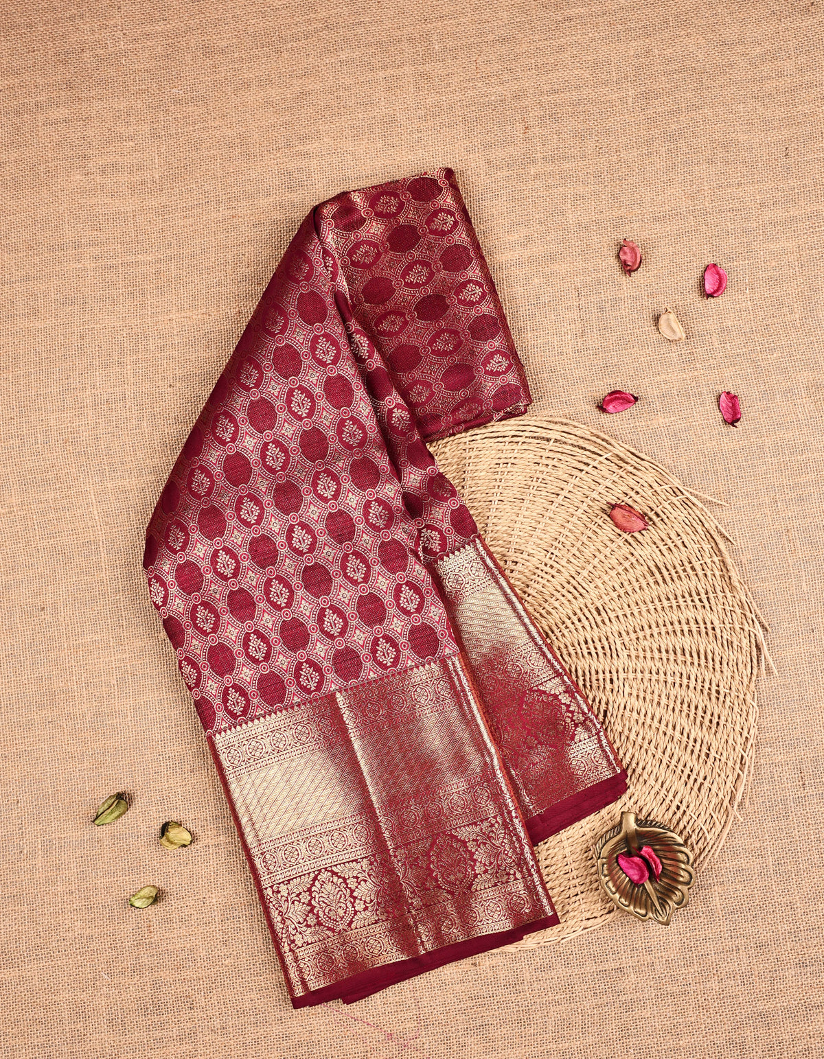 Chocolate Colour Samudrika Silk saree.