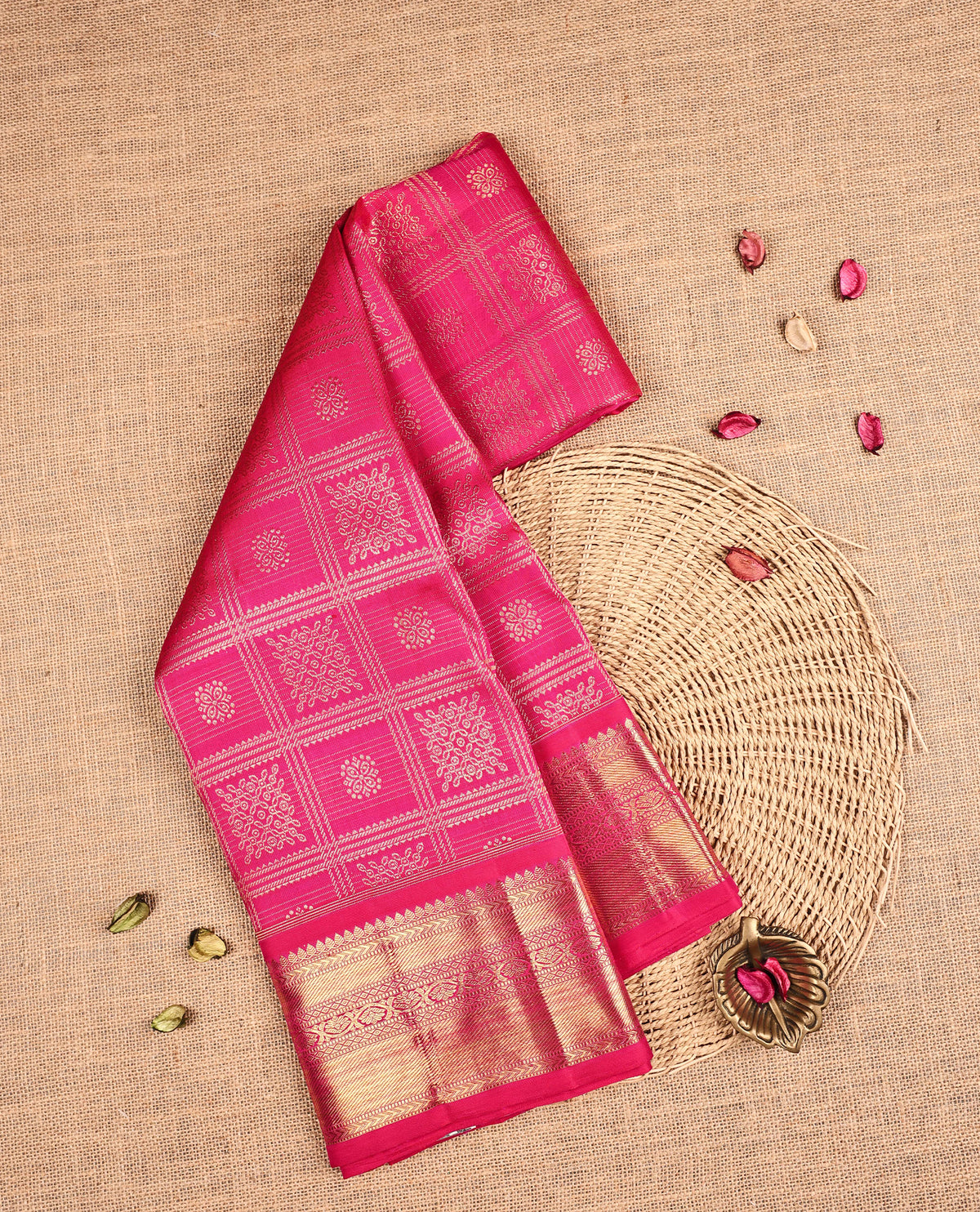 Magenta Colour Samudrika Silk saree.