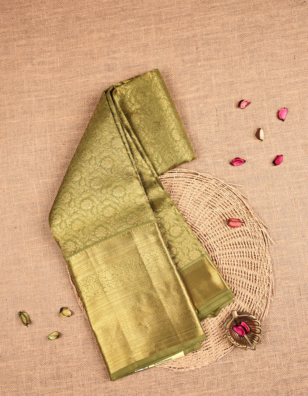 Sage Green Colour Samudrika Silk saree.