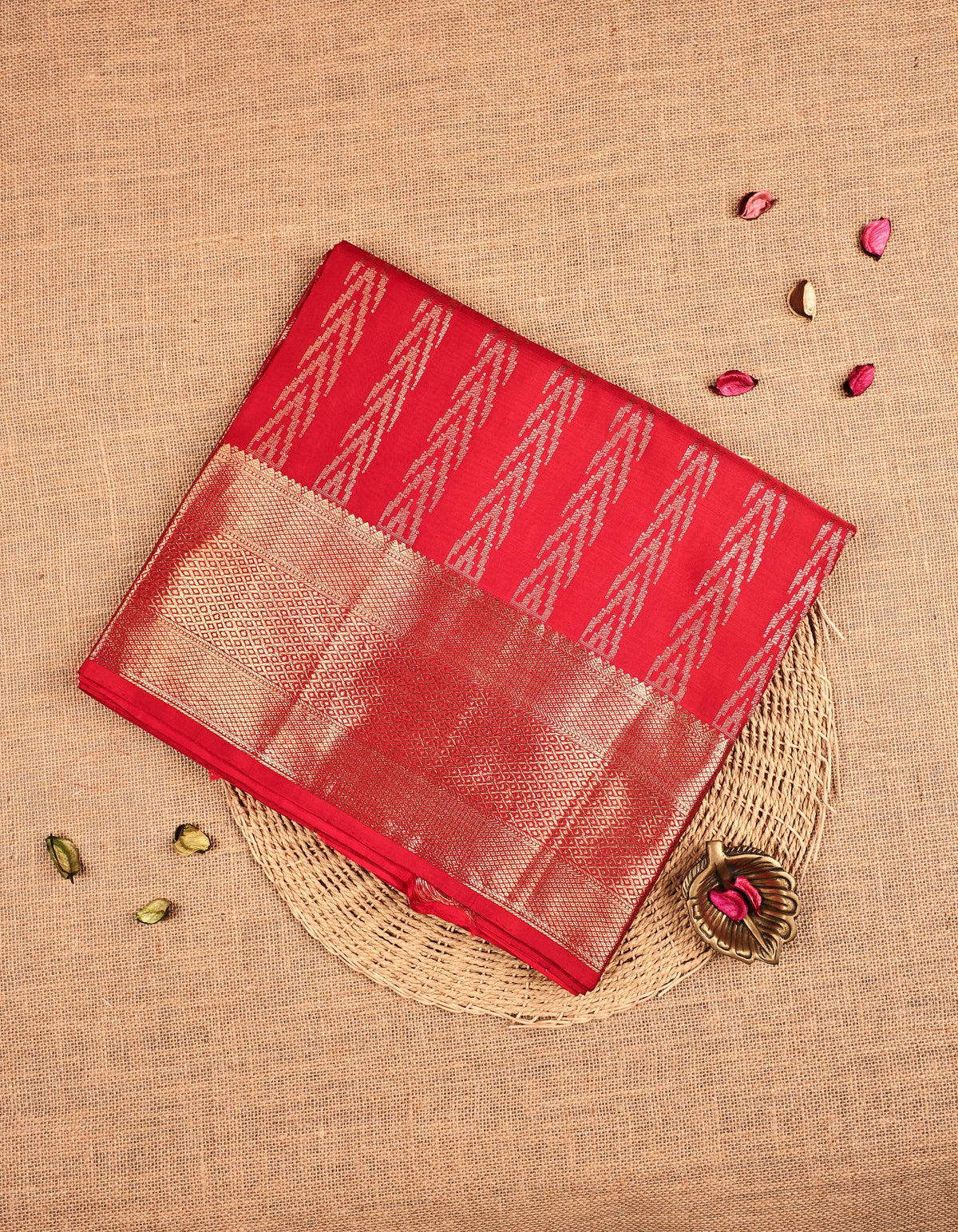 Red Colour Soft Kancheepuram Silk saree.