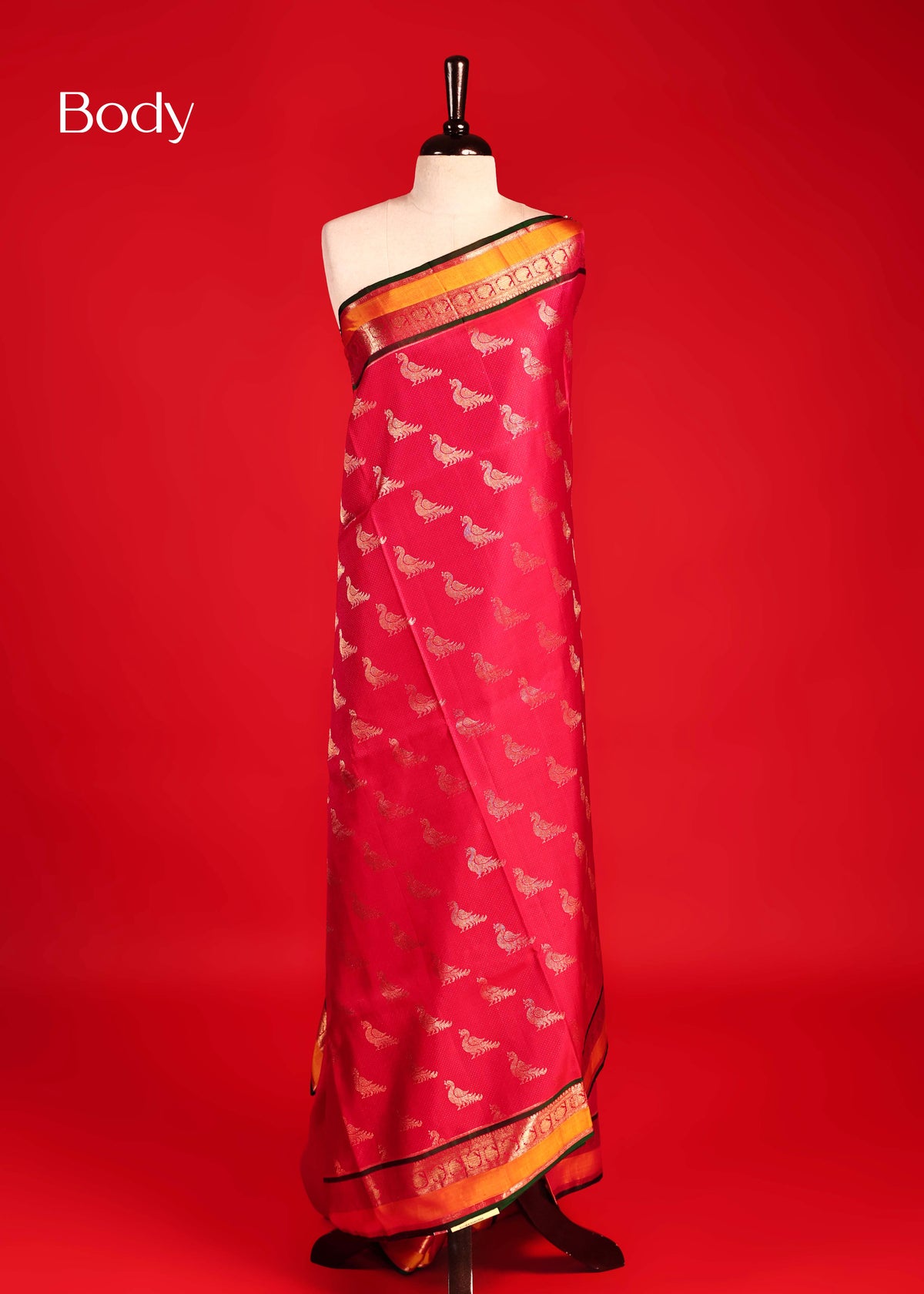 Rani Pink Colour Soft Kancheepuram Silk saree.