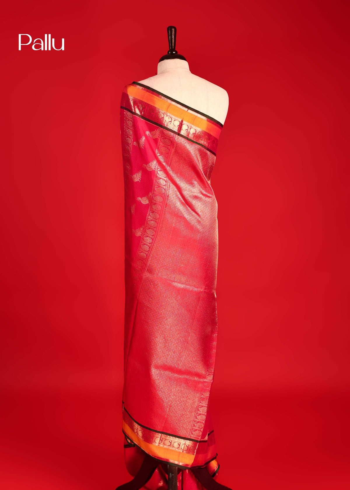 Rani Pink Colour Soft Kancheepuram Silk saree.