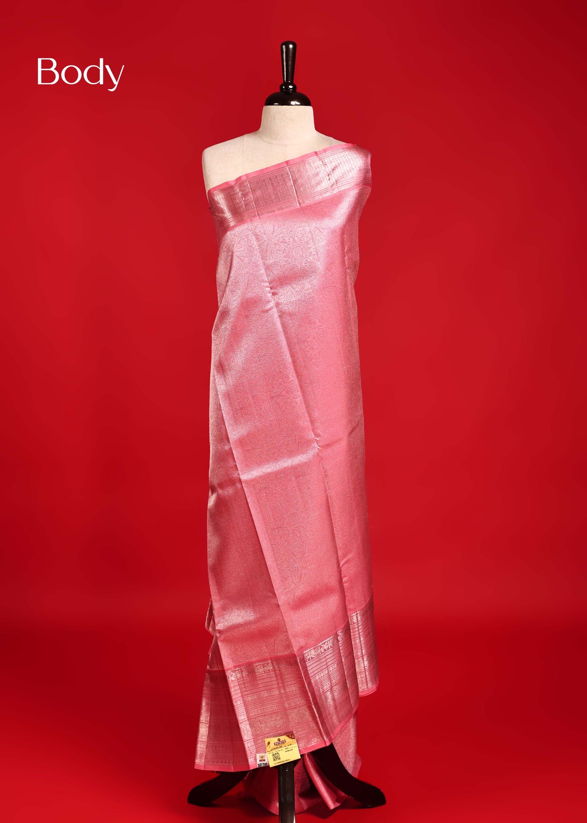 Baby Pink Colour Samudrika Silk saree.