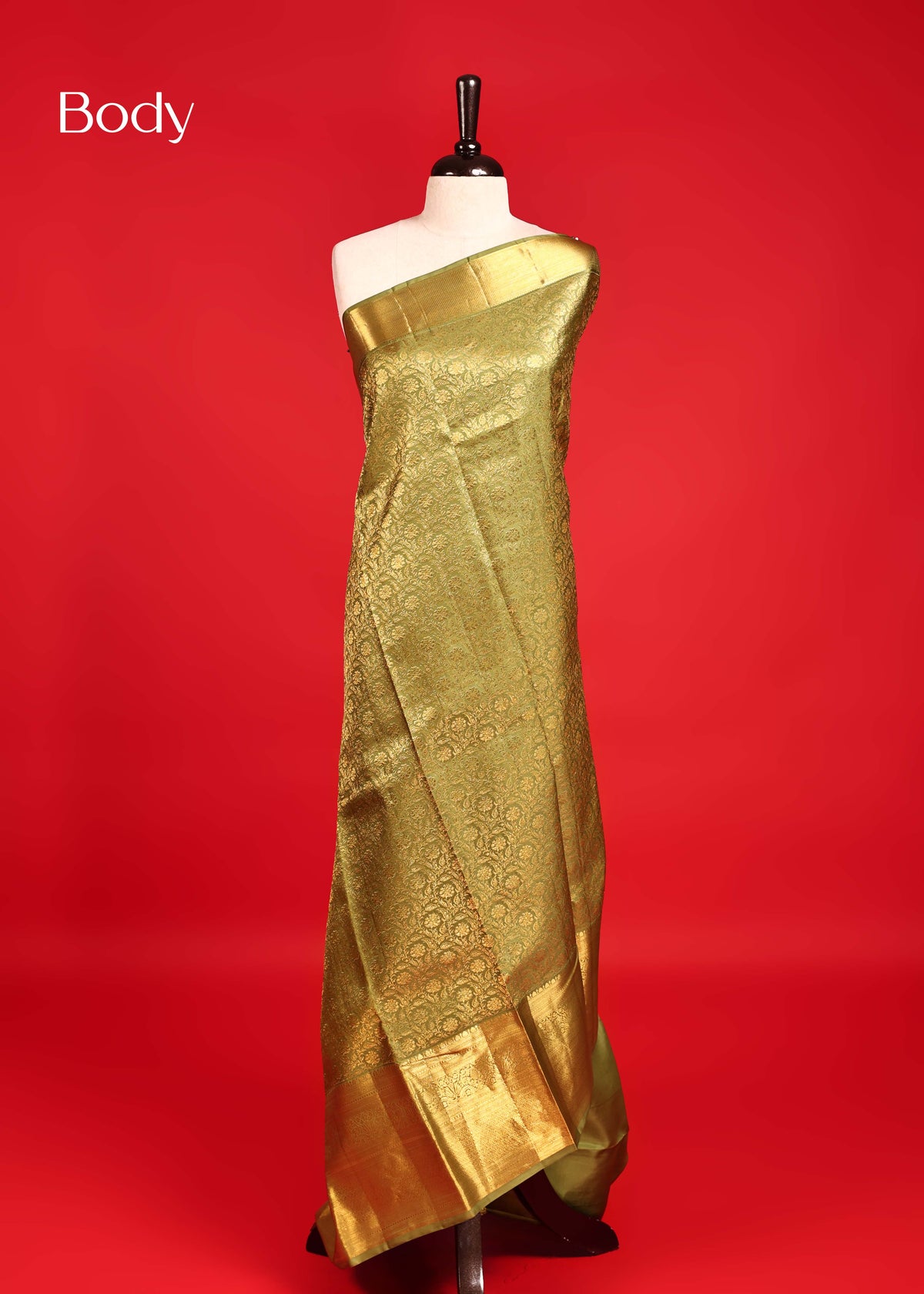 Sage Green Colour Samudrika Silk saree.